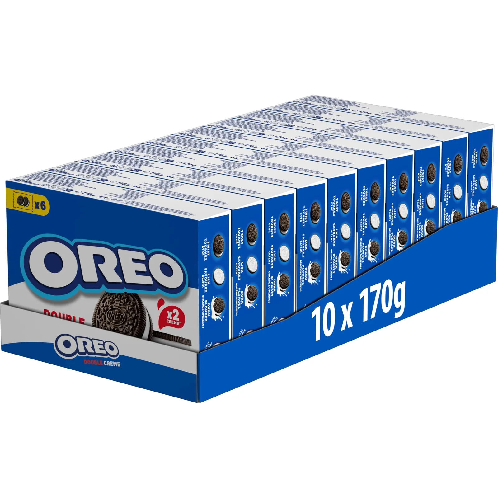 Pack 10x170g Galletas Oreo Doble Crema