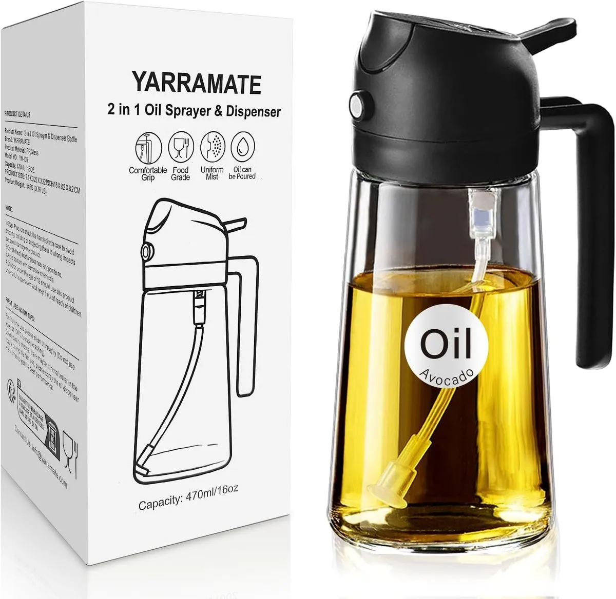 Pulverizador de Aceite para Cocina 2 en 1