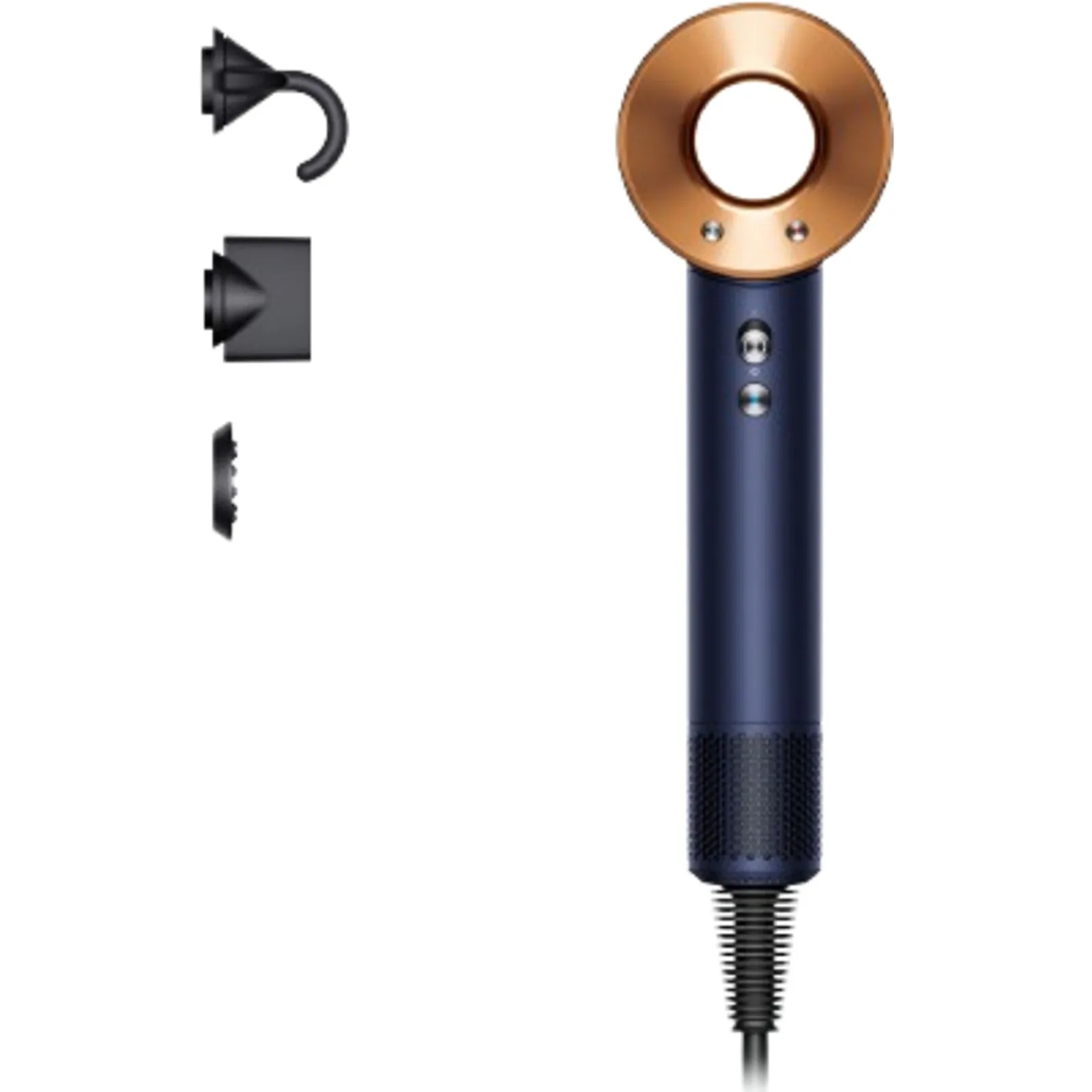 Secador Dyson Supersonic HD07 Azul Prusia/Cobre: 1600W, Secado Rápido, Motor V9, 5 Accesorios