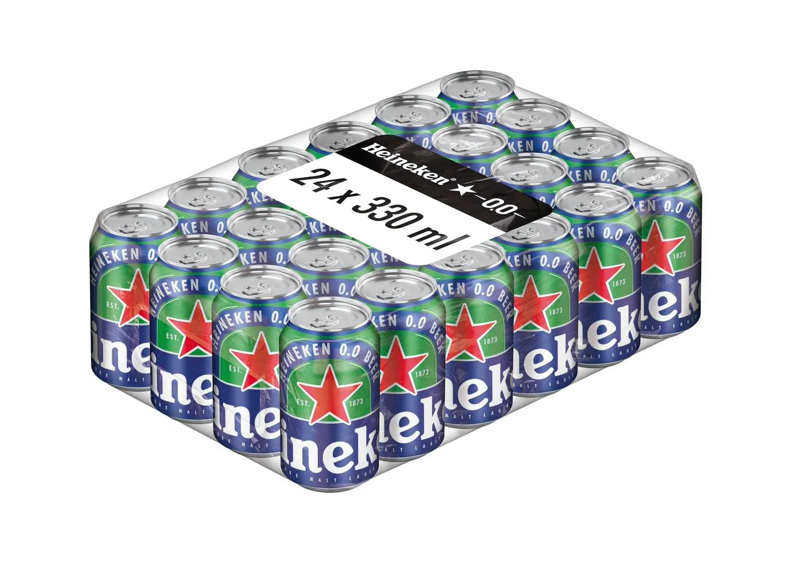 Cerveza Heineken 0.0 Lager 24 latas (33cl c/u) por 10,5€