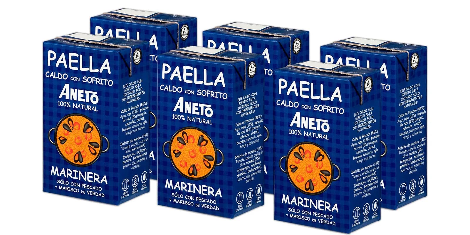Aneto Caldo Paella Pescado y Marisco 6L 100% Natural