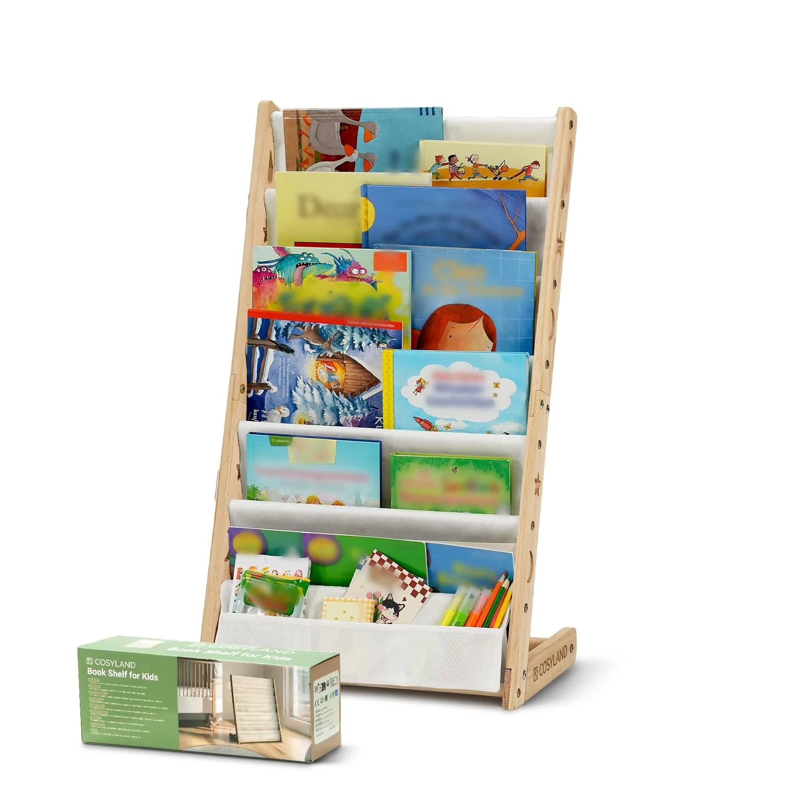 Estantería Infantil COSYLAND 7 Niveles Organizador Libros Ahorro Espacio