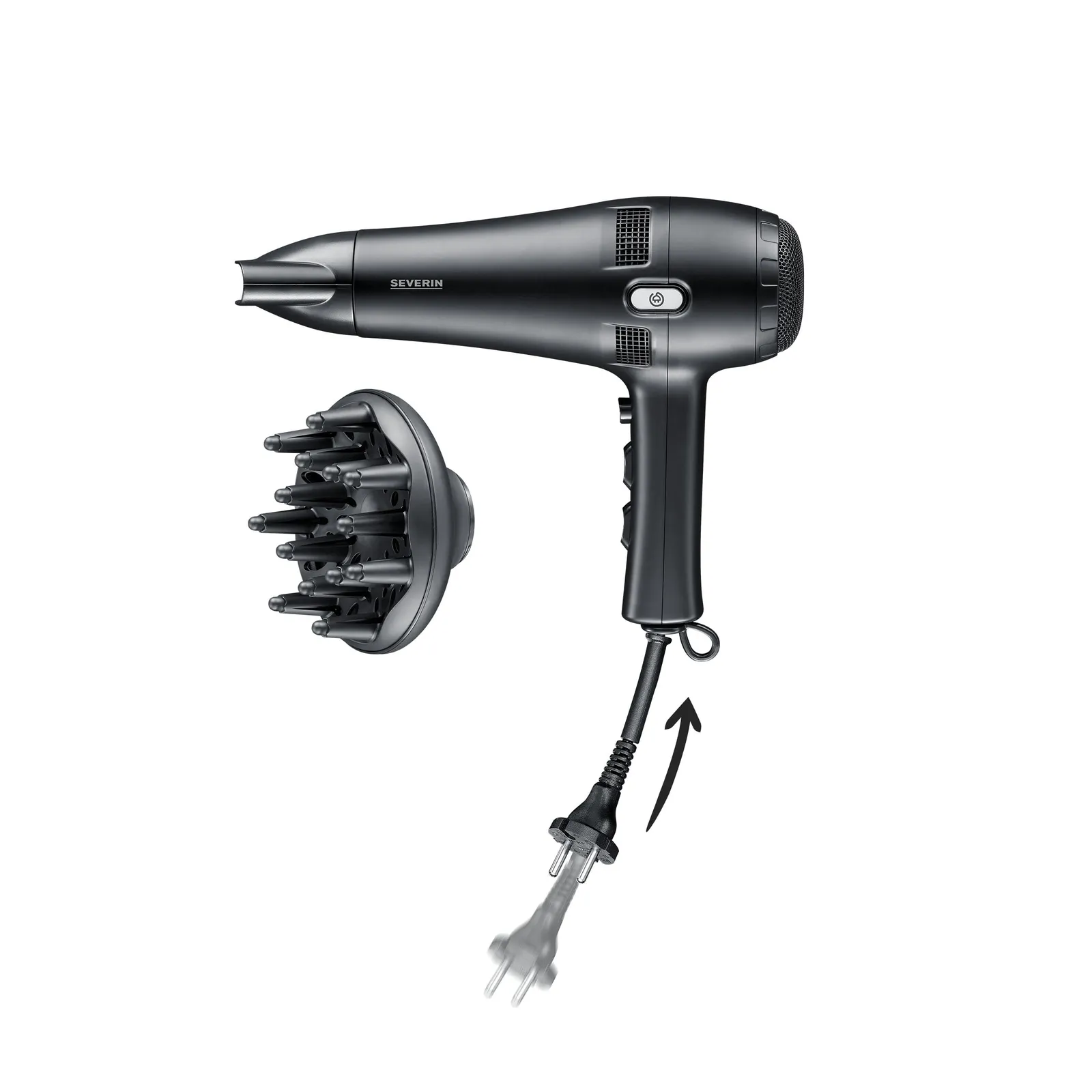 Secador de Pelo Severin 2100W con Difusor y Accesorios
