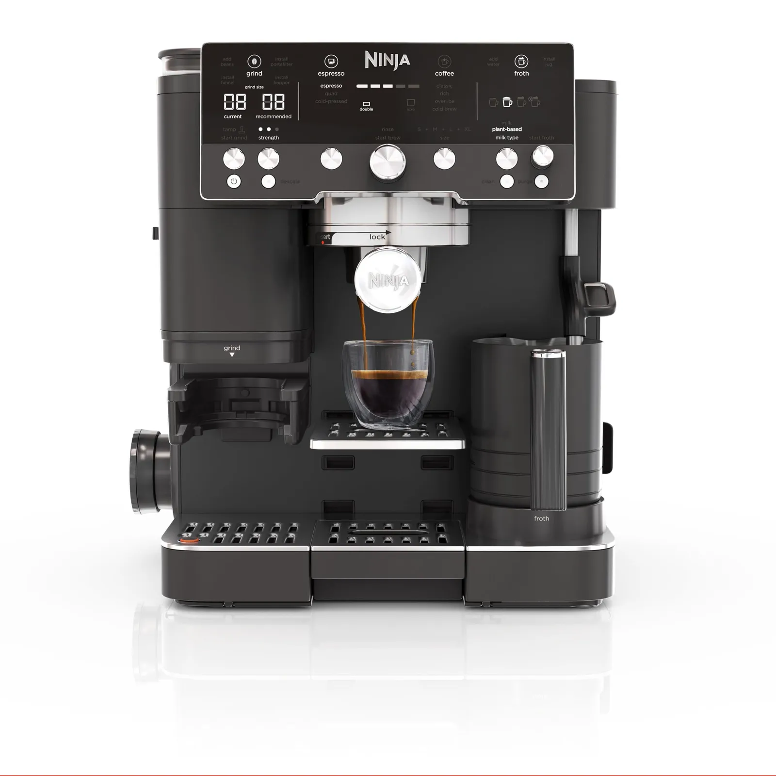 Cafetera Ninja Luxe Premier 3 en 1: Espresso, Cold Brew y Filtro con Molinillo Integrado (Negro)