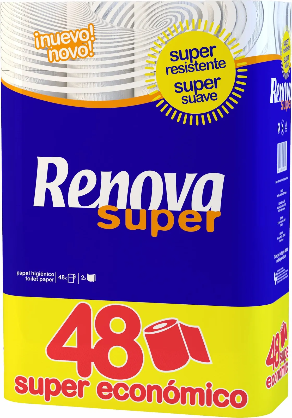 Pack 48 Rollos Papel Higiénico Renova (2 Capas)