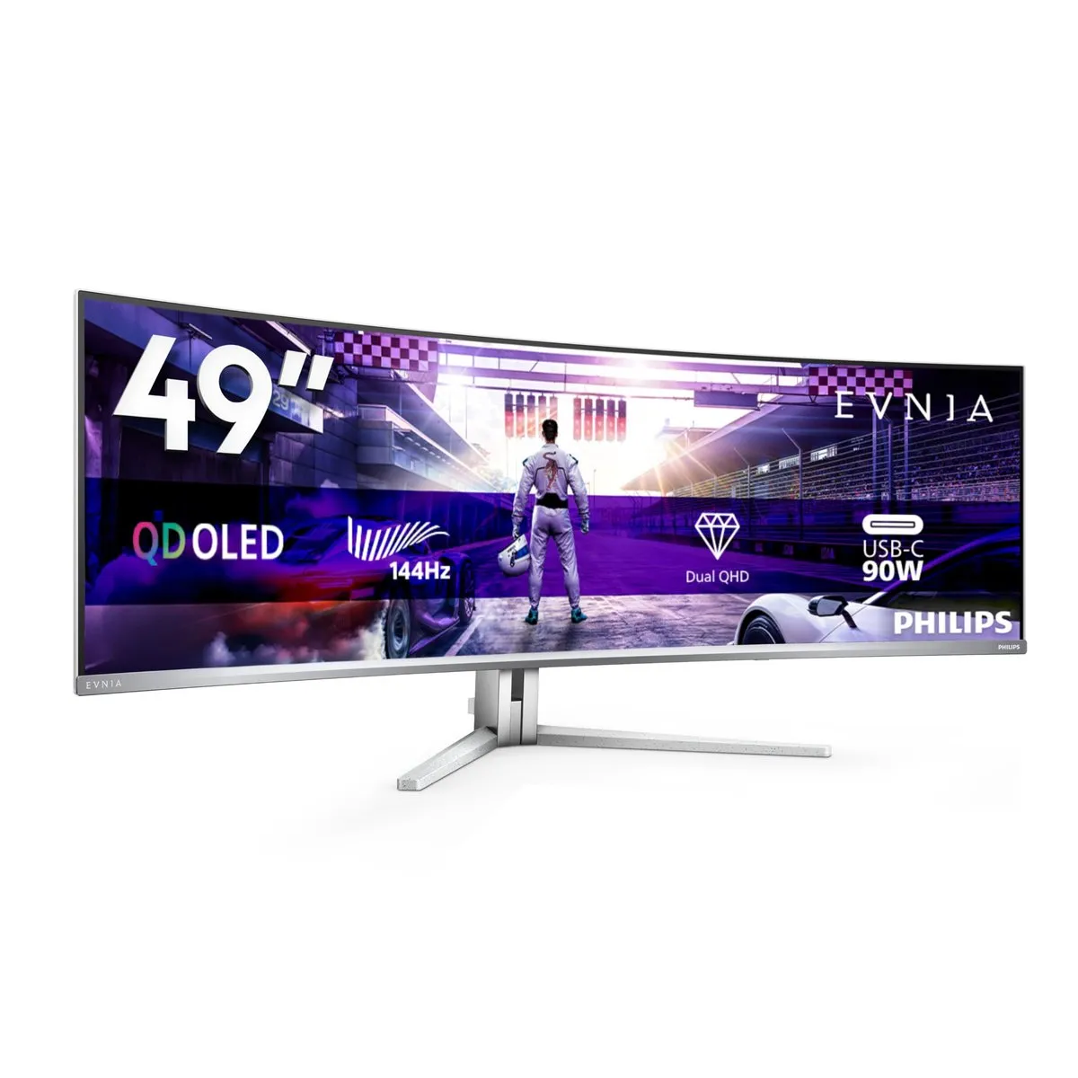 Monitor Curvo Gaming PHILIPS Evnia 49M2C8900LA 49" QD-OLED (Dual QHD, 144Hz, 0.03ms)
