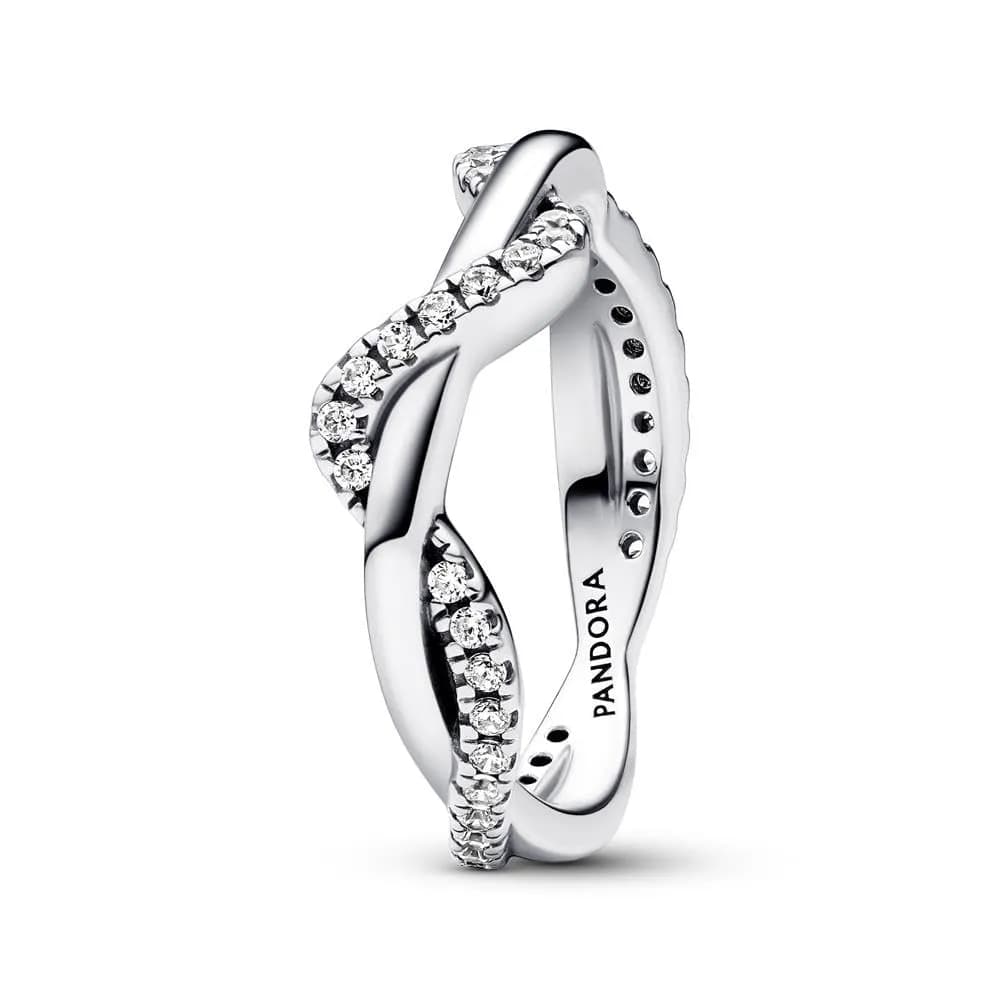 Anillo Pandora Timeless Onda Doble Plata de Ley