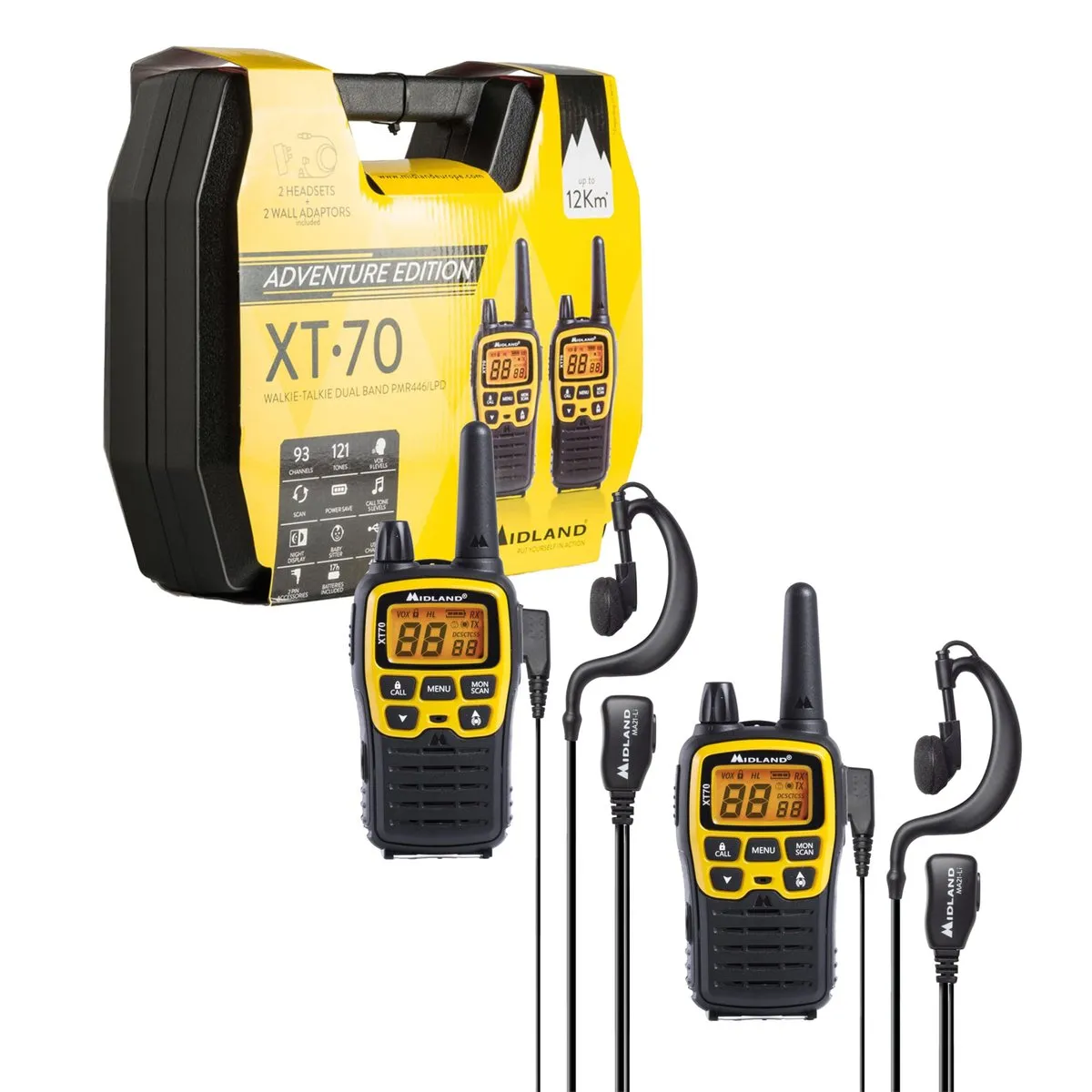 Pack 2 Walkie Talkie Midland XT70 Adventure Largo Alcance