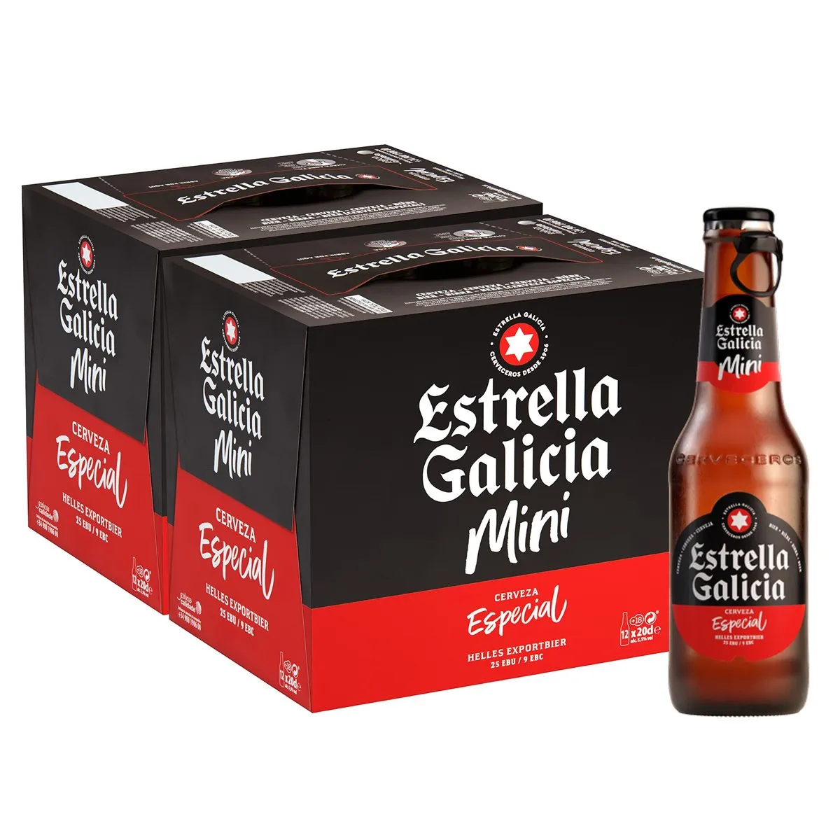 Estrella Galicia Especial Mini Cerveza Lager Pack 24x20cl