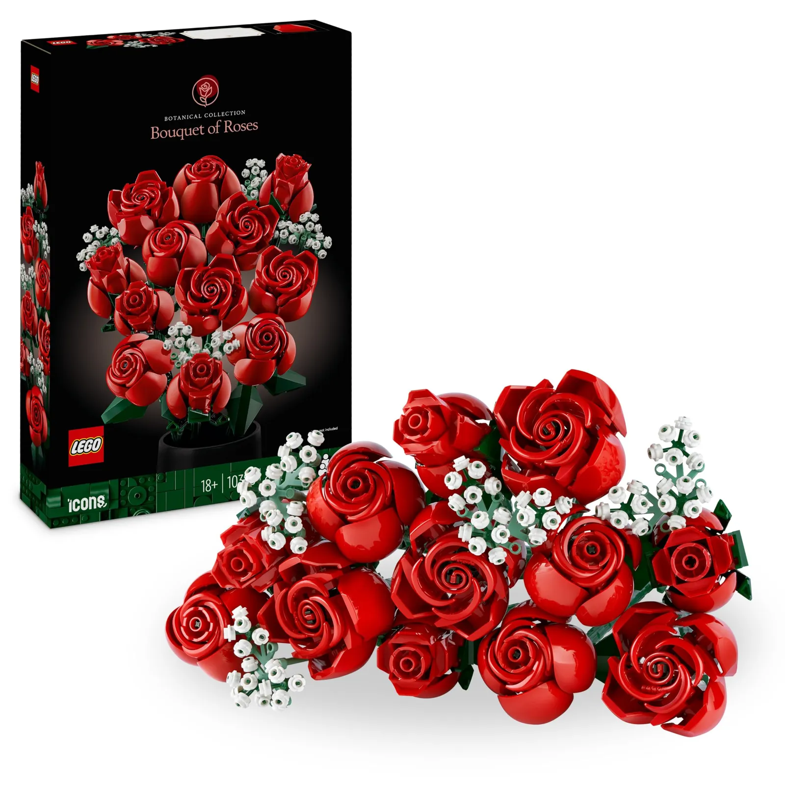 LEGO Icons Ramo de Rosas (822 piezas)