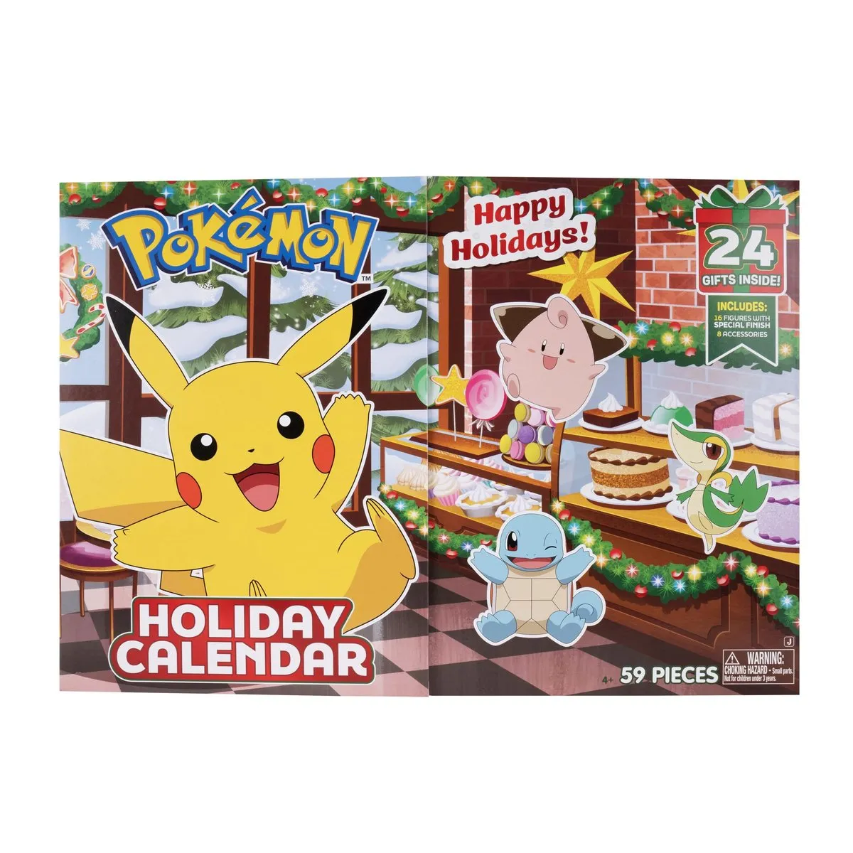 Calendario Adviento Pokémon Jazwares: 16 Figuras Batalla 2" + 8 Accesorios (Reacondicionado Como Nuevo)