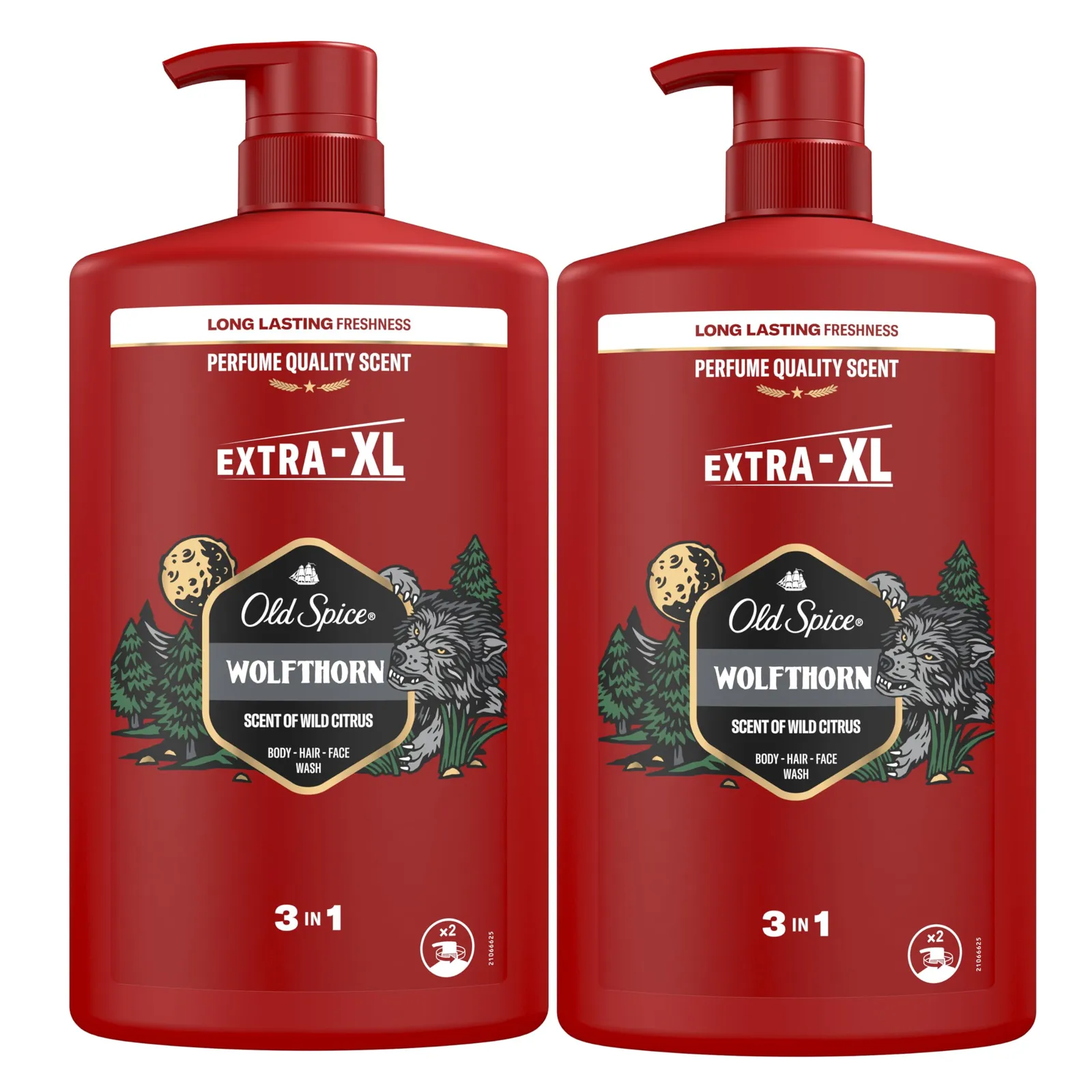 Old Spice Wolfthorn Gel Ducha y Champú 3 en 1 (2x1L)