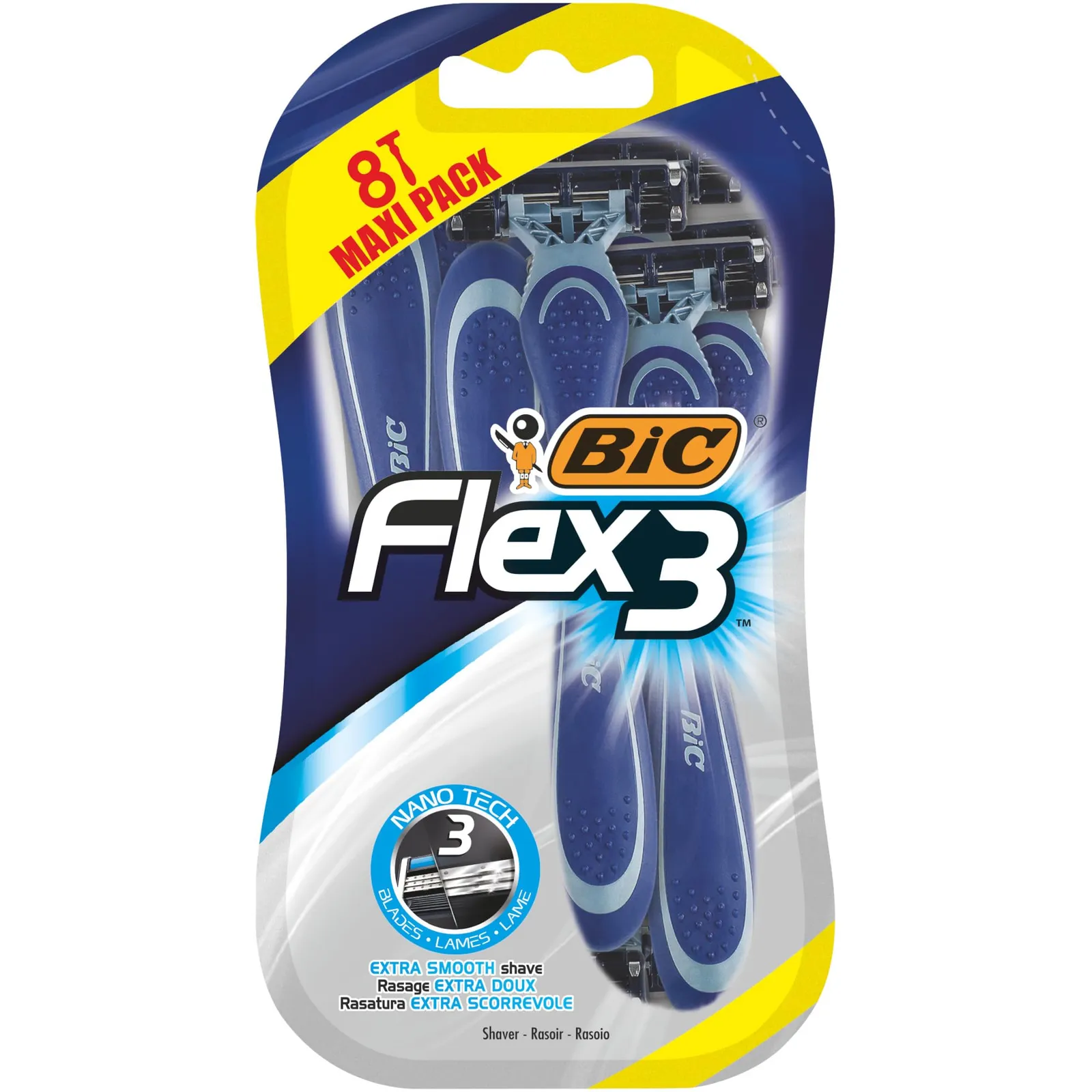 Blíster 8 maquinillas de afeitar BIC Flex3