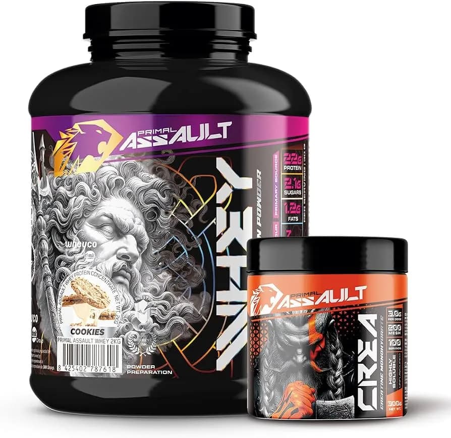 Pack Primal Assault: Proteína Whey Chocolate 2kg + Creatina 300g