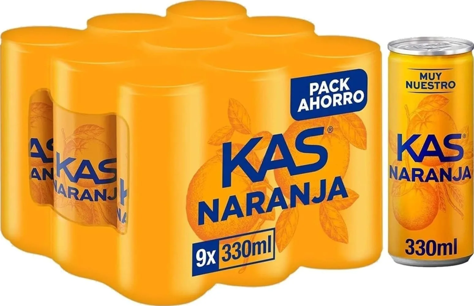 Pack 18 Latas Kas Naranja 330 ml