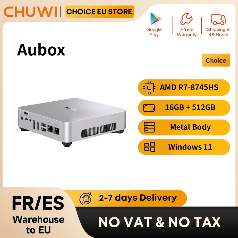 Mini PC CHUWI AuBox AMD R7 8745HS / Intel i9-13900HK 32GB 1TB SSD W11 4K