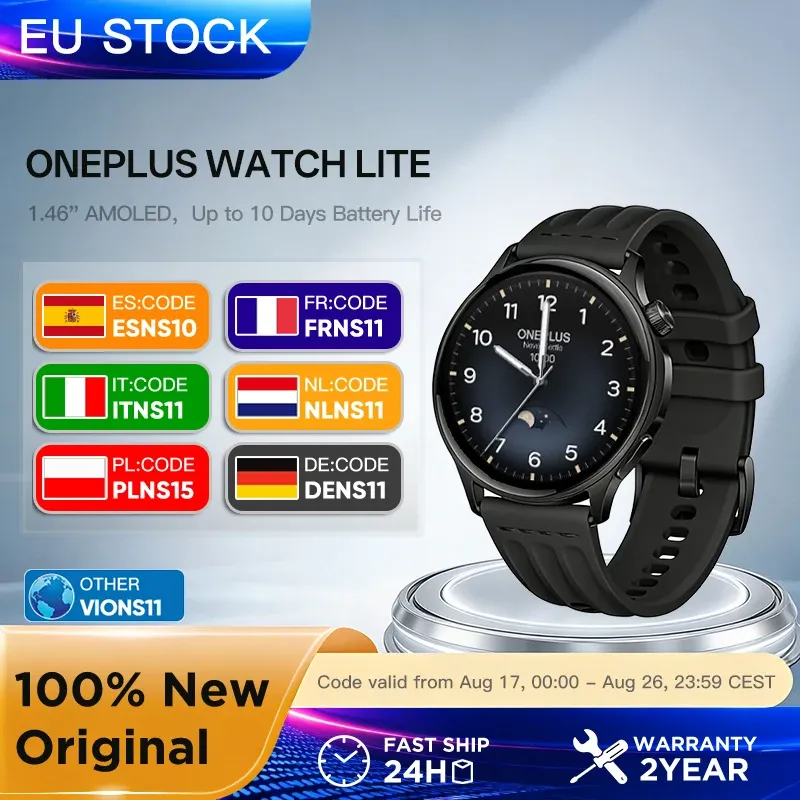 Smartwatch OnePlus Watch Lite pantalla 1,46" peso 59g
