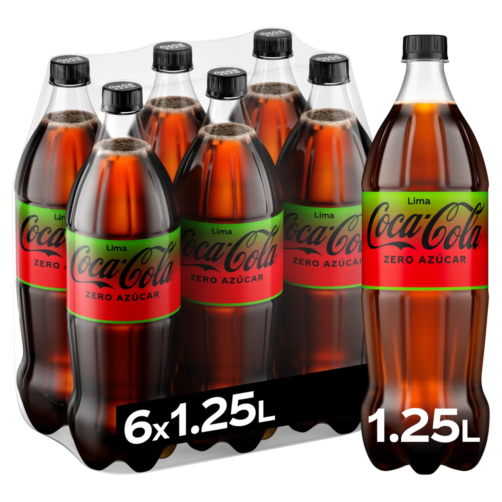 Pack 6x Coca-Cola Zero Lima 1,25L