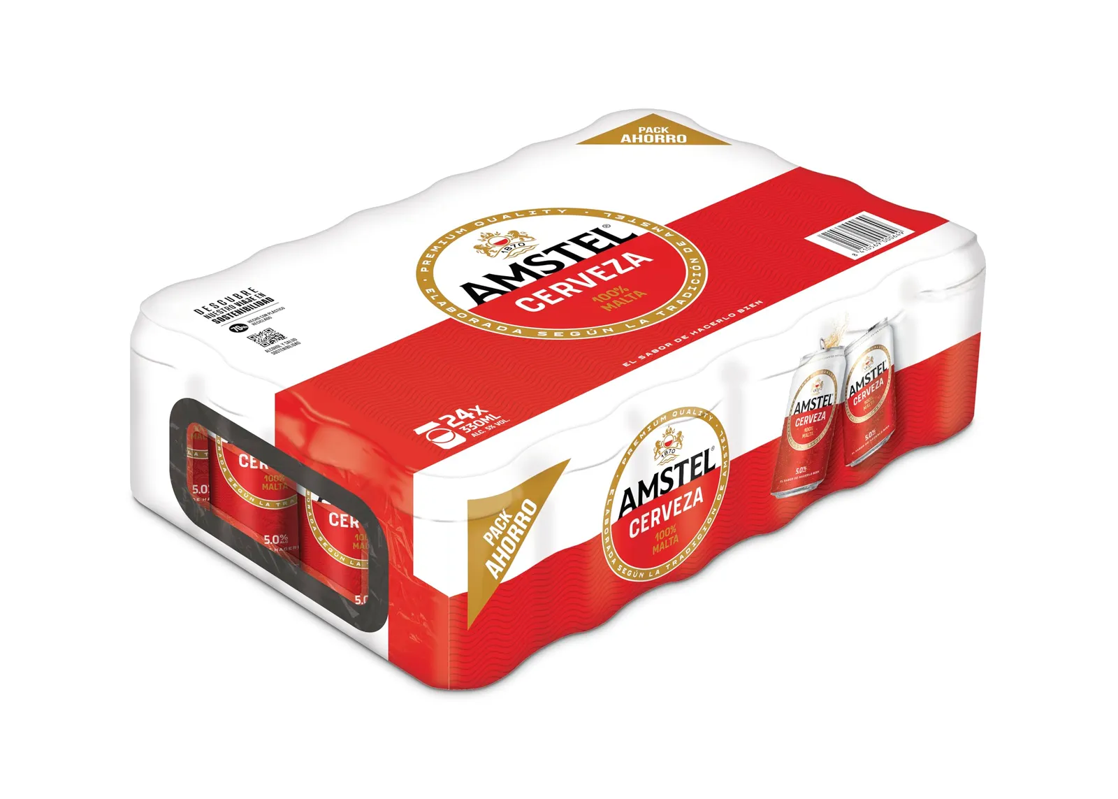 Pack 24 Latas Cerveza Amstel 33cl