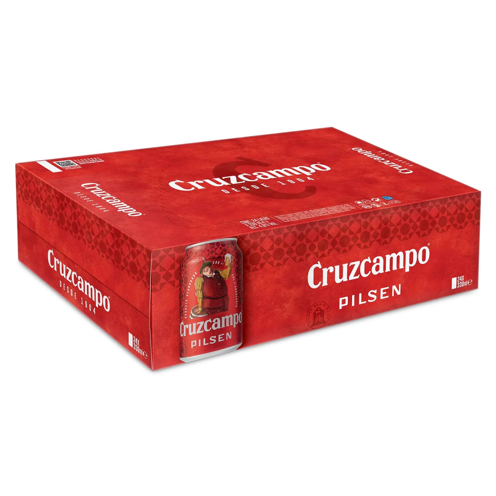 Cruzcampo Pilsen Cerveza, Pack de 24 Latas de 33cl