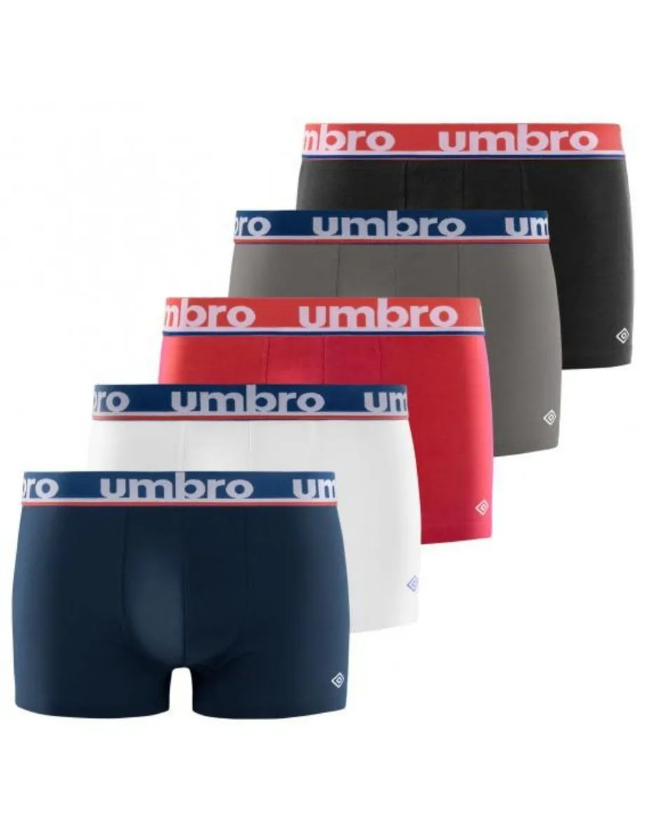 Lote 5 Calzoncillos Umbro Boxer Hombre 100% Algodón (todas las tallas y distintos colores)