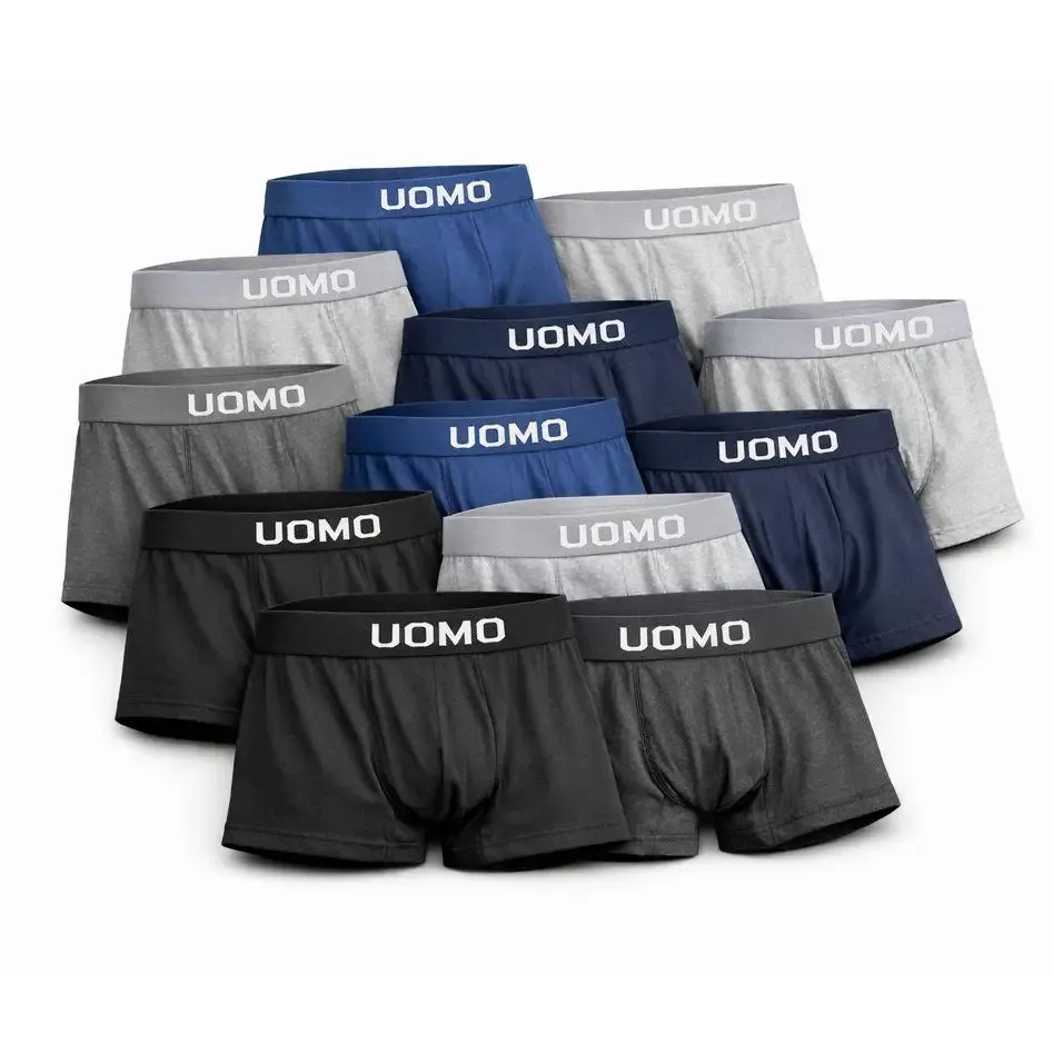 Pack 12 Calzoncillos Boxer de Algodón para Hombre