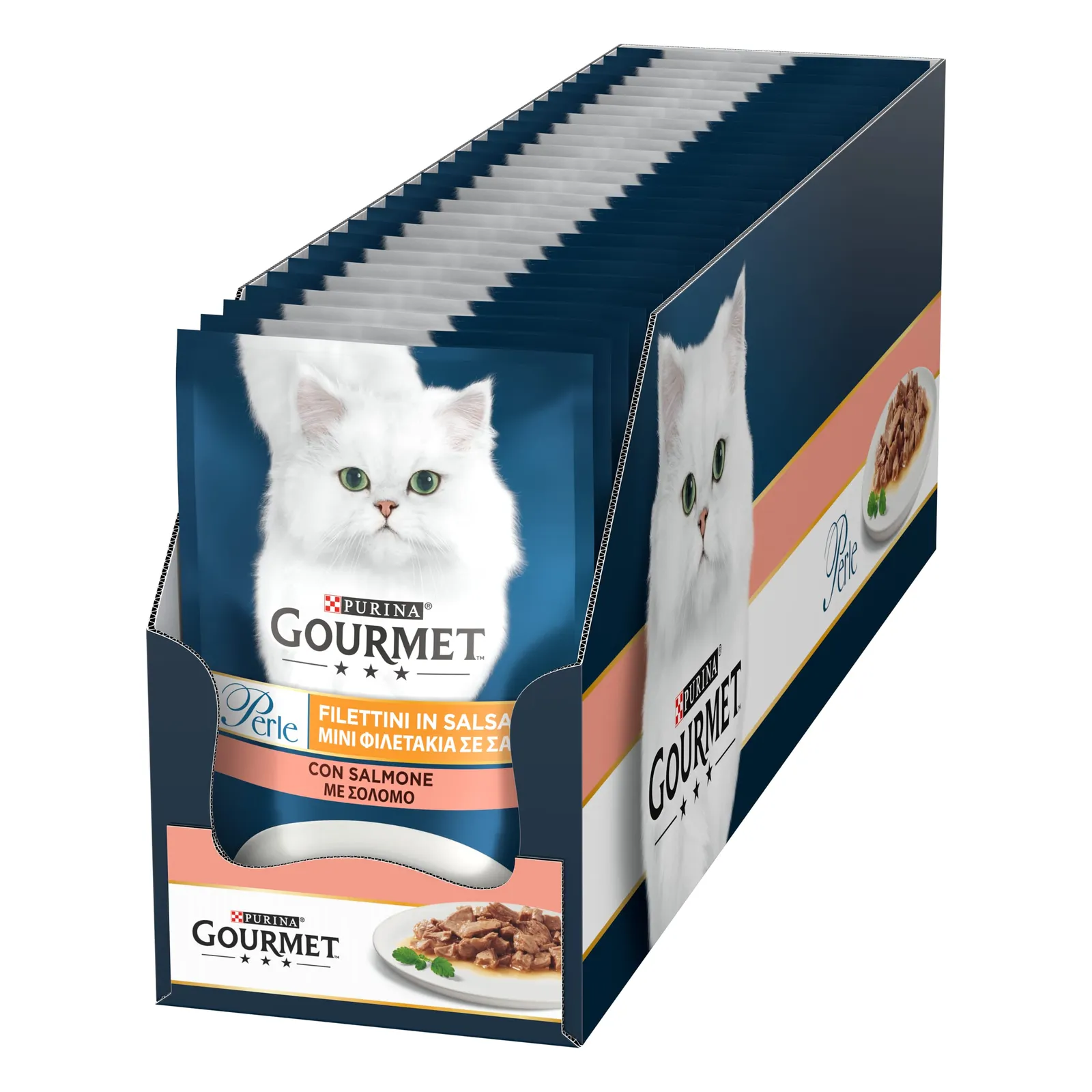 Gourmet Perle Filetini para gatos adultos, 26 bolsitas