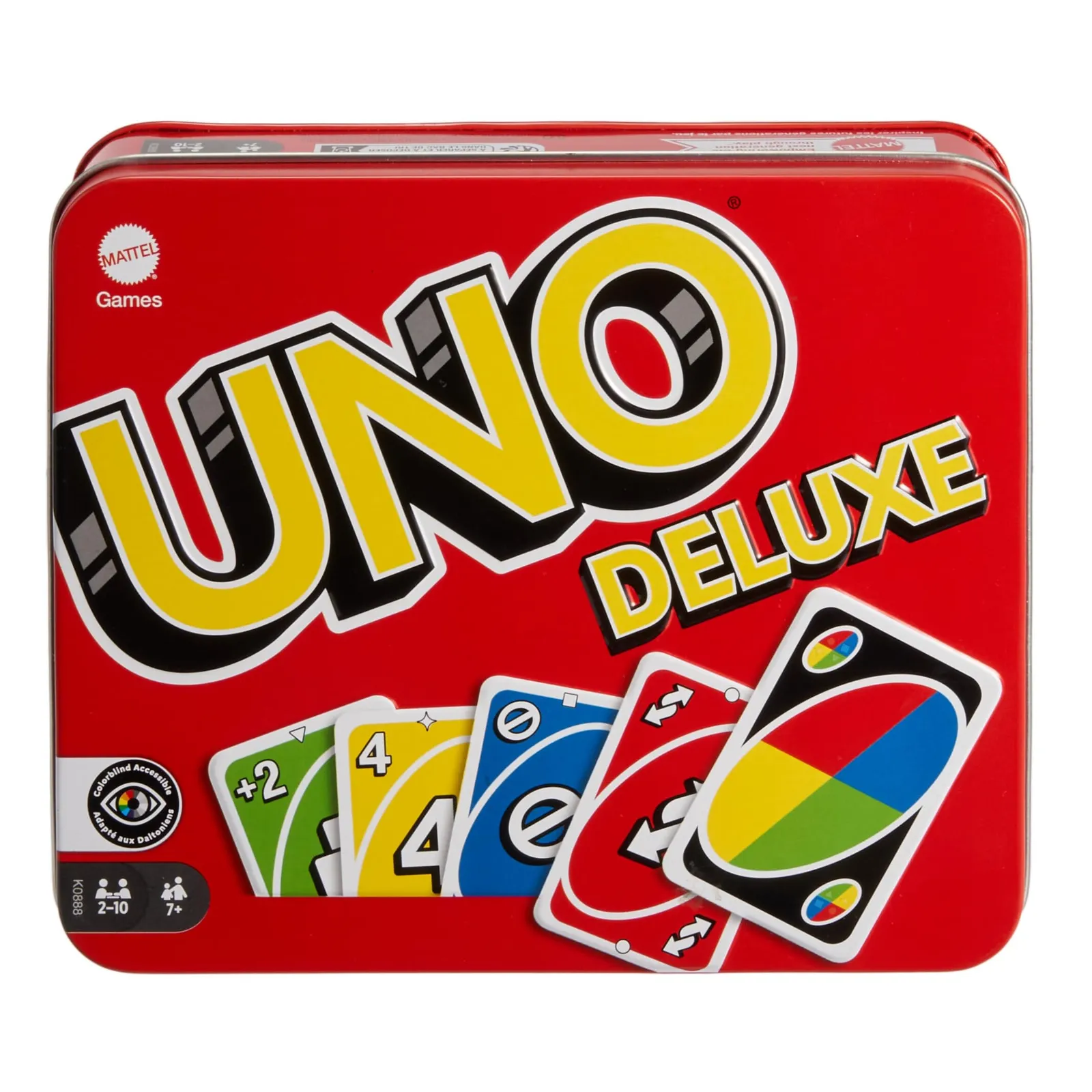 Juego de cartas Uno Deluxe con caja metálica