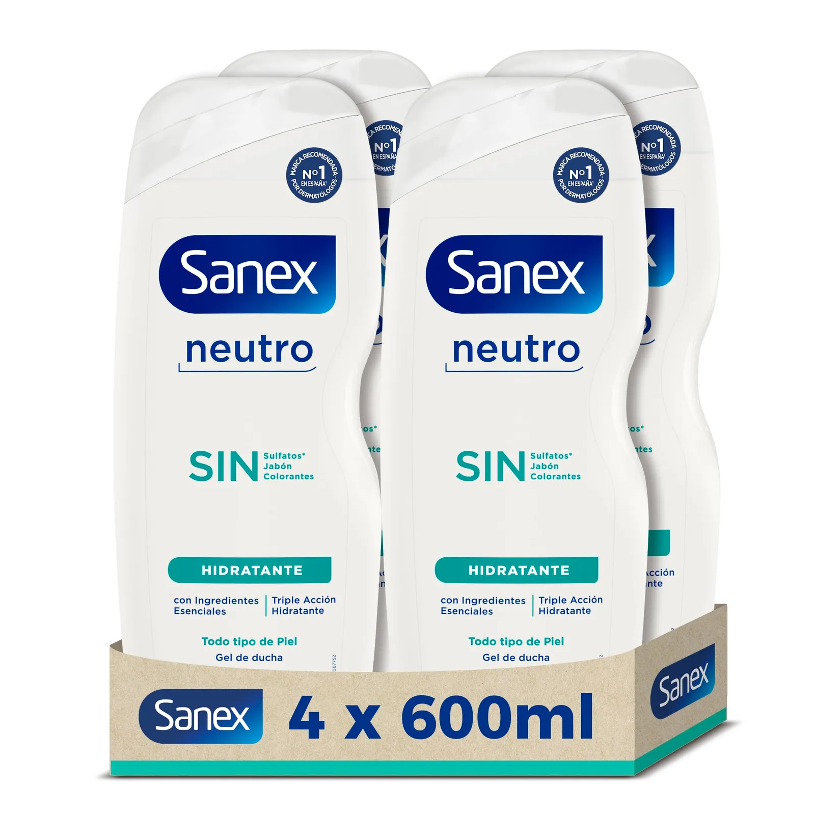 Pack 4x 600ml Gel de Ducha Sanex