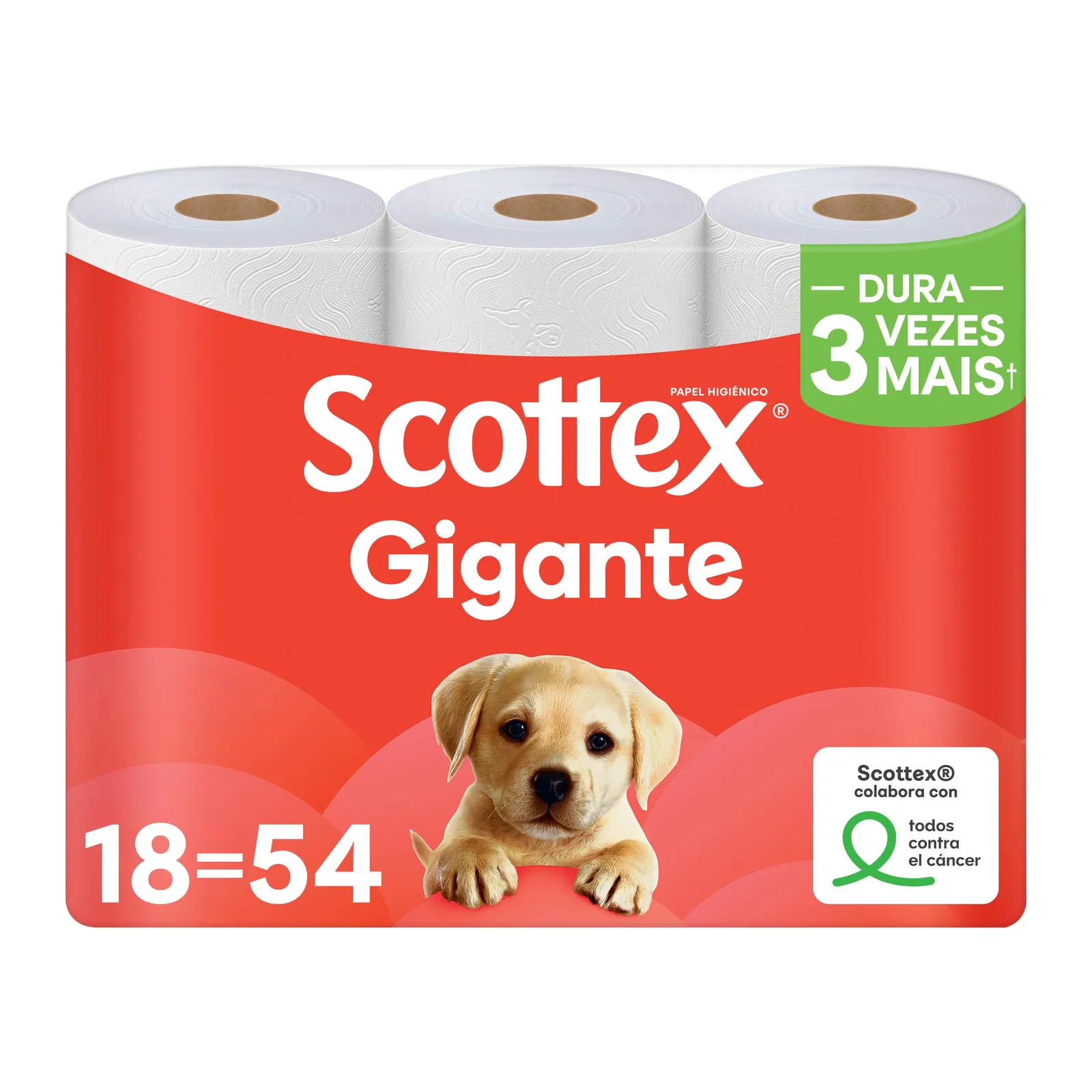 Scottex Gigante Seco: Pack de 18 Rollos de Papel Higiénico