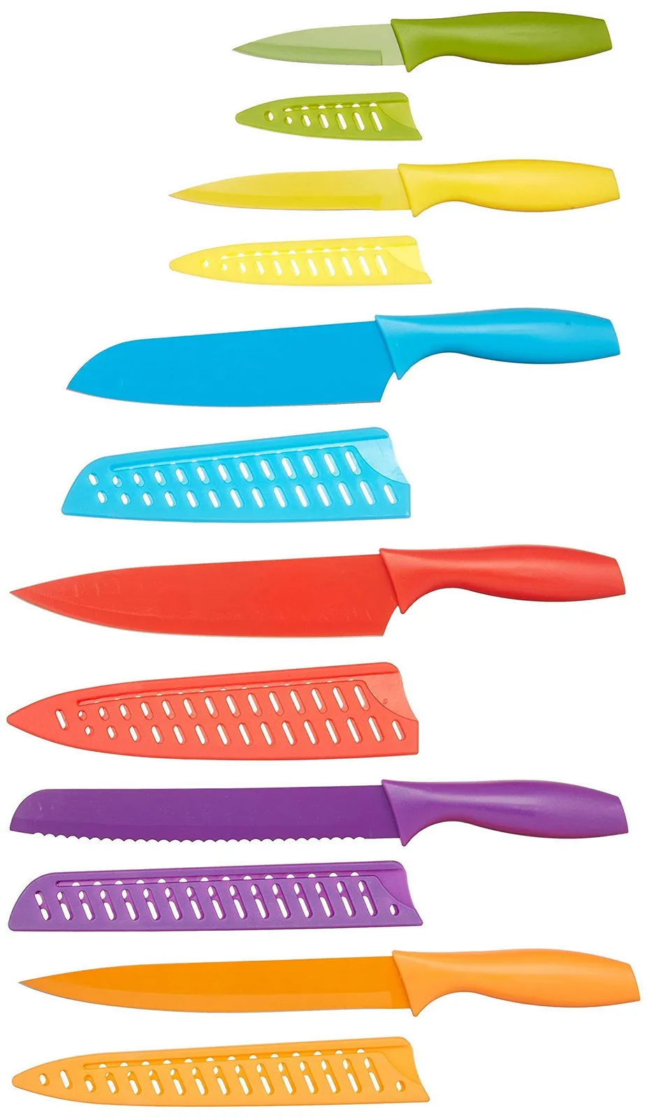 Juego 6 cuchillos Amazon Basics con 6 accesorios