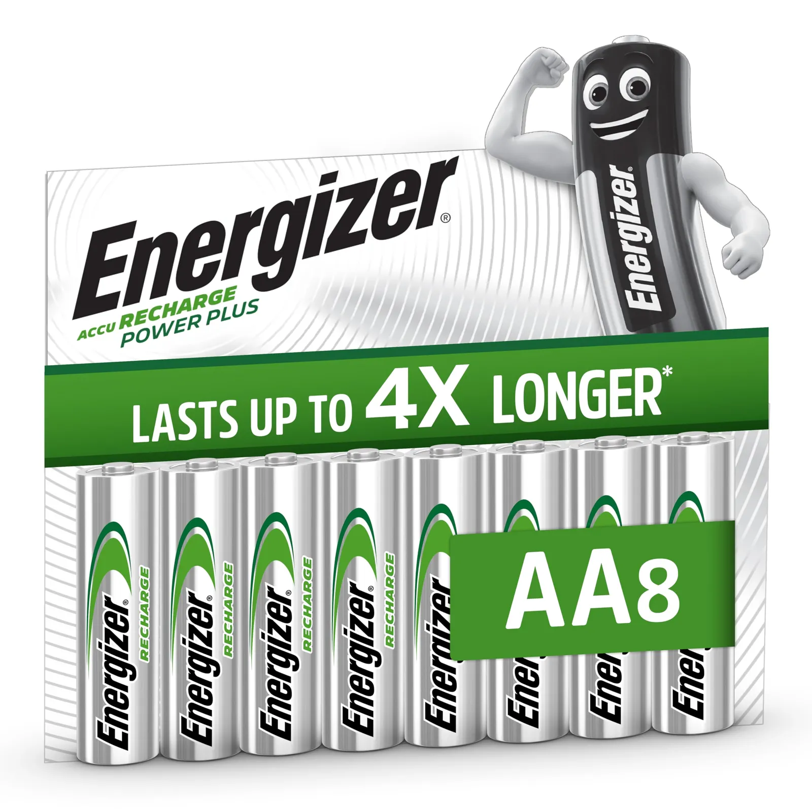 Pilas Recargables AA Energizer Recharge Power Plus, Paquete de 8