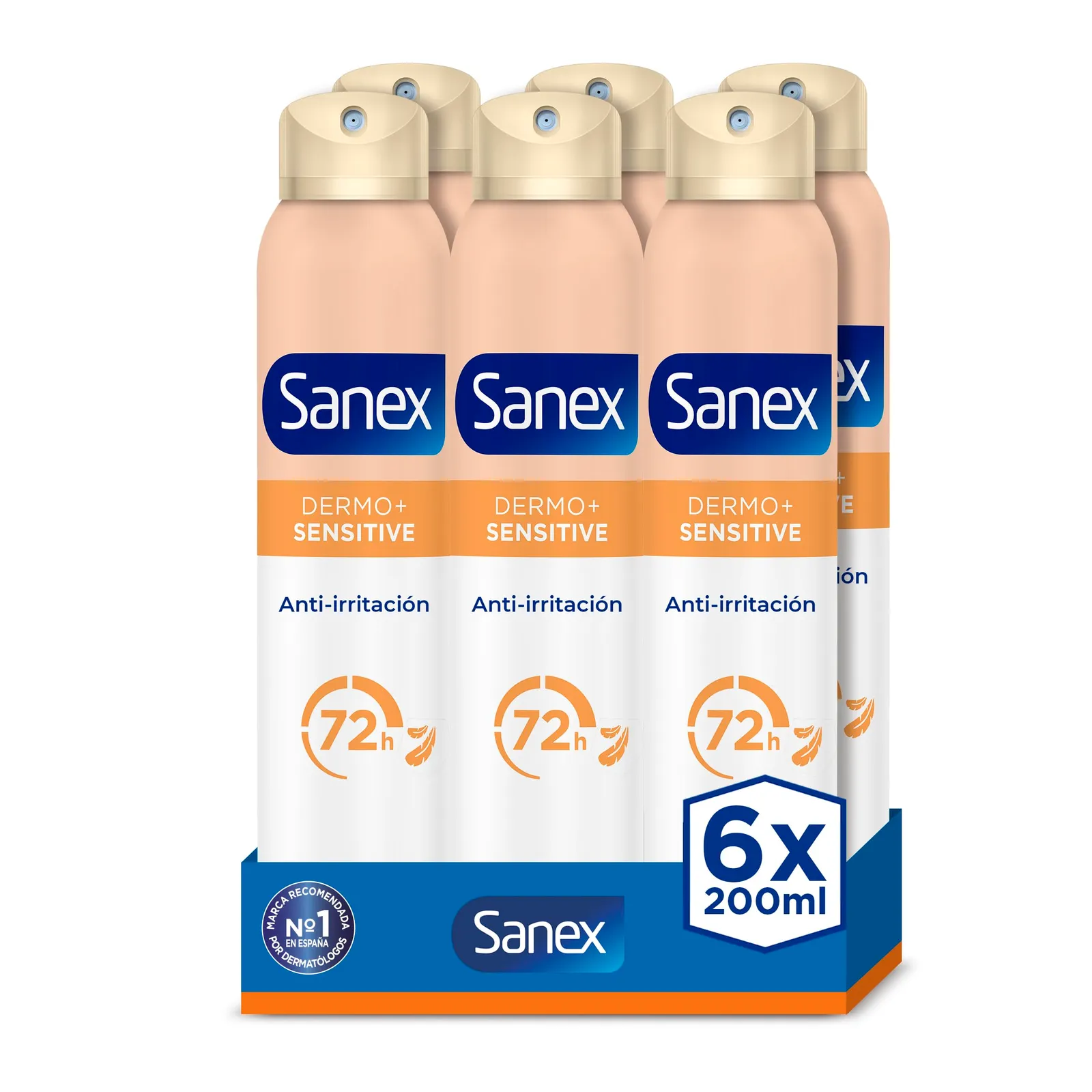 Pack 6x200ml Sanex Dermo Sensitive Desodorante Spray