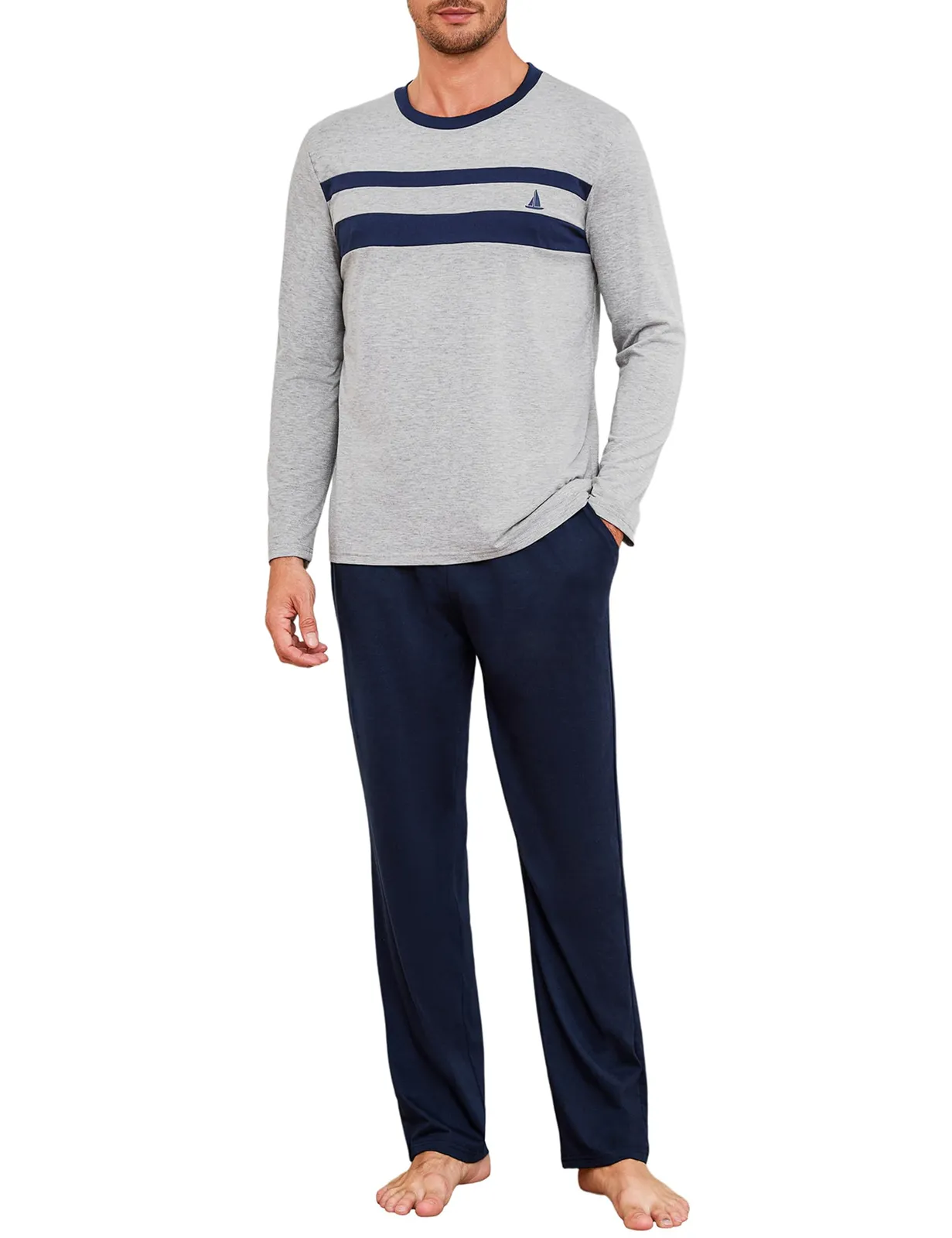 Pijama Largo Algodón Marvmys Hombre