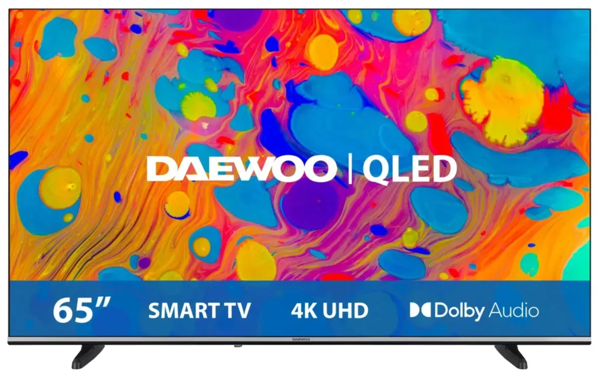 Televisor Daewoo QLED de 65 pulgadas con resolución 4K UHD y HDR