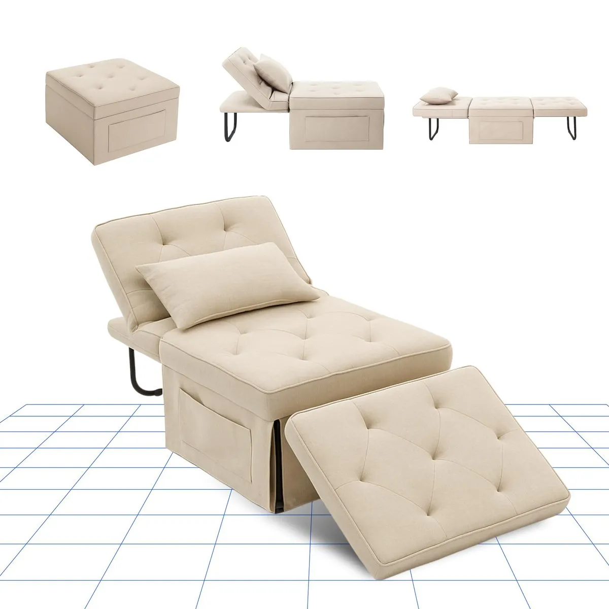 FLEXISPOT Sillón Extensible Convertible en Cama