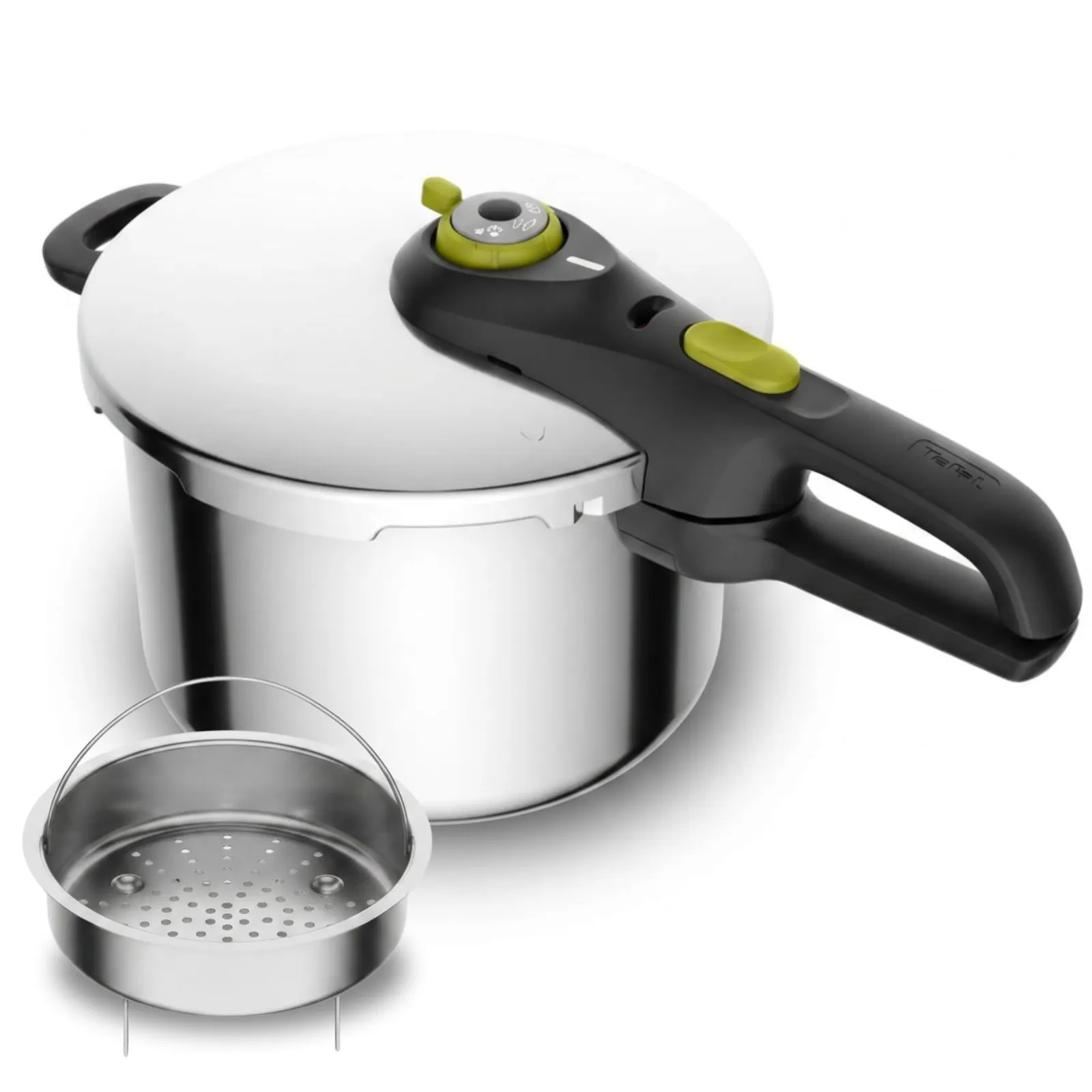 Olla a presión Rowenta Secure 5 Neo 6L con cestillo para cocinar al vapor