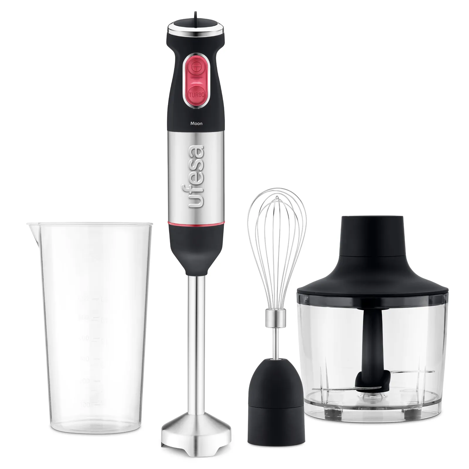 Batidora de mano Ufesa Moon Max con 1000W y accesorios