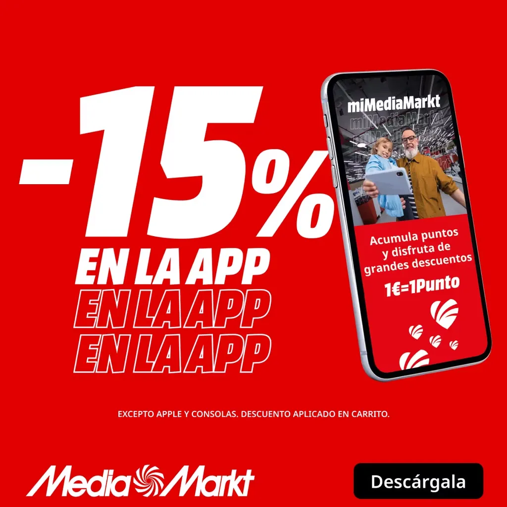 15% de descuento en la App de MediaMarkt (30/09 - 03/10)