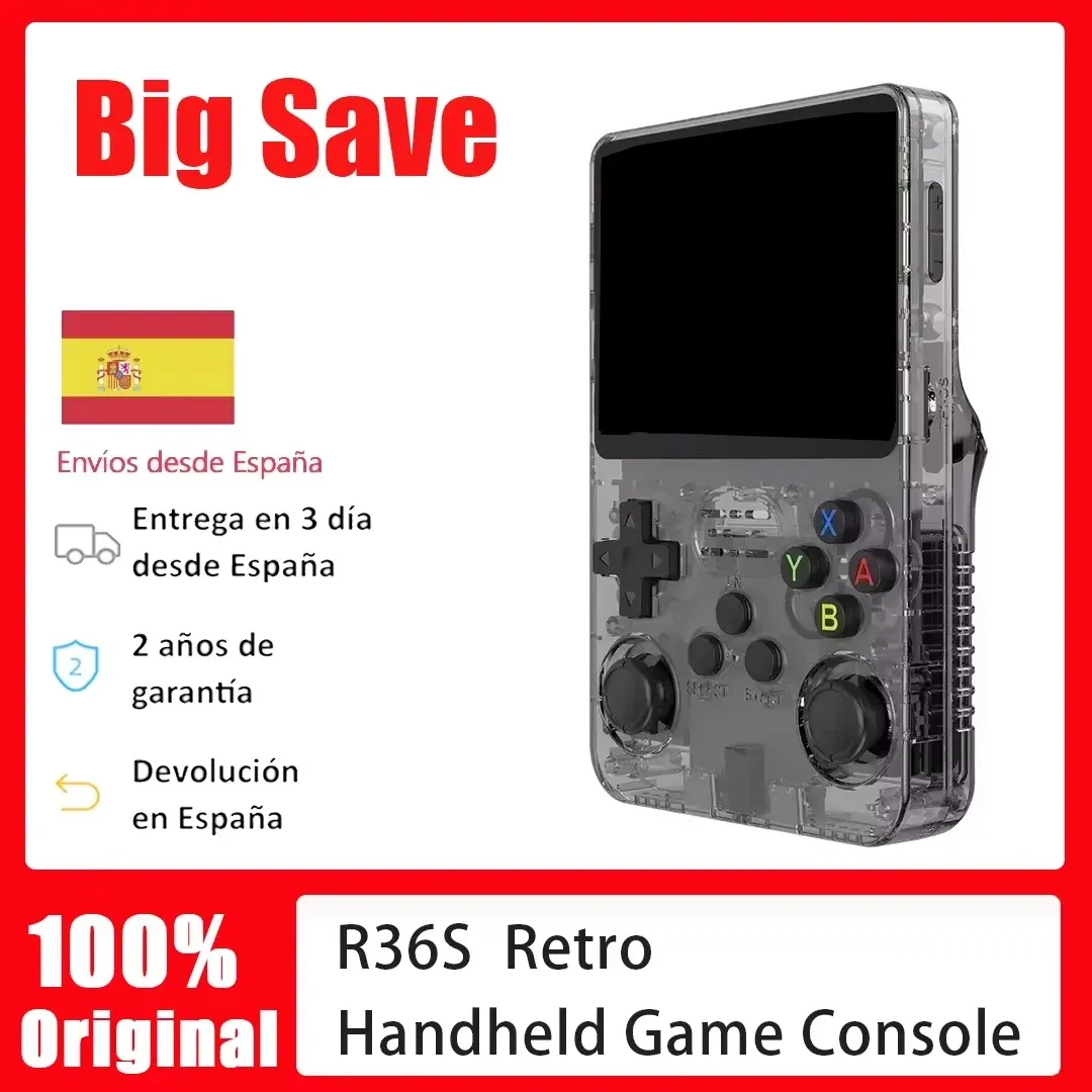 Consola portátil R36S 64GB, envío desde España