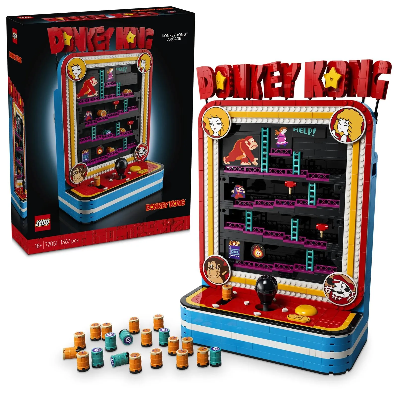 Iguala precio Amazon! LEGO Super Mario Set Máquina Recreativa de Donkey Kong 72051 (1367 Piezas)