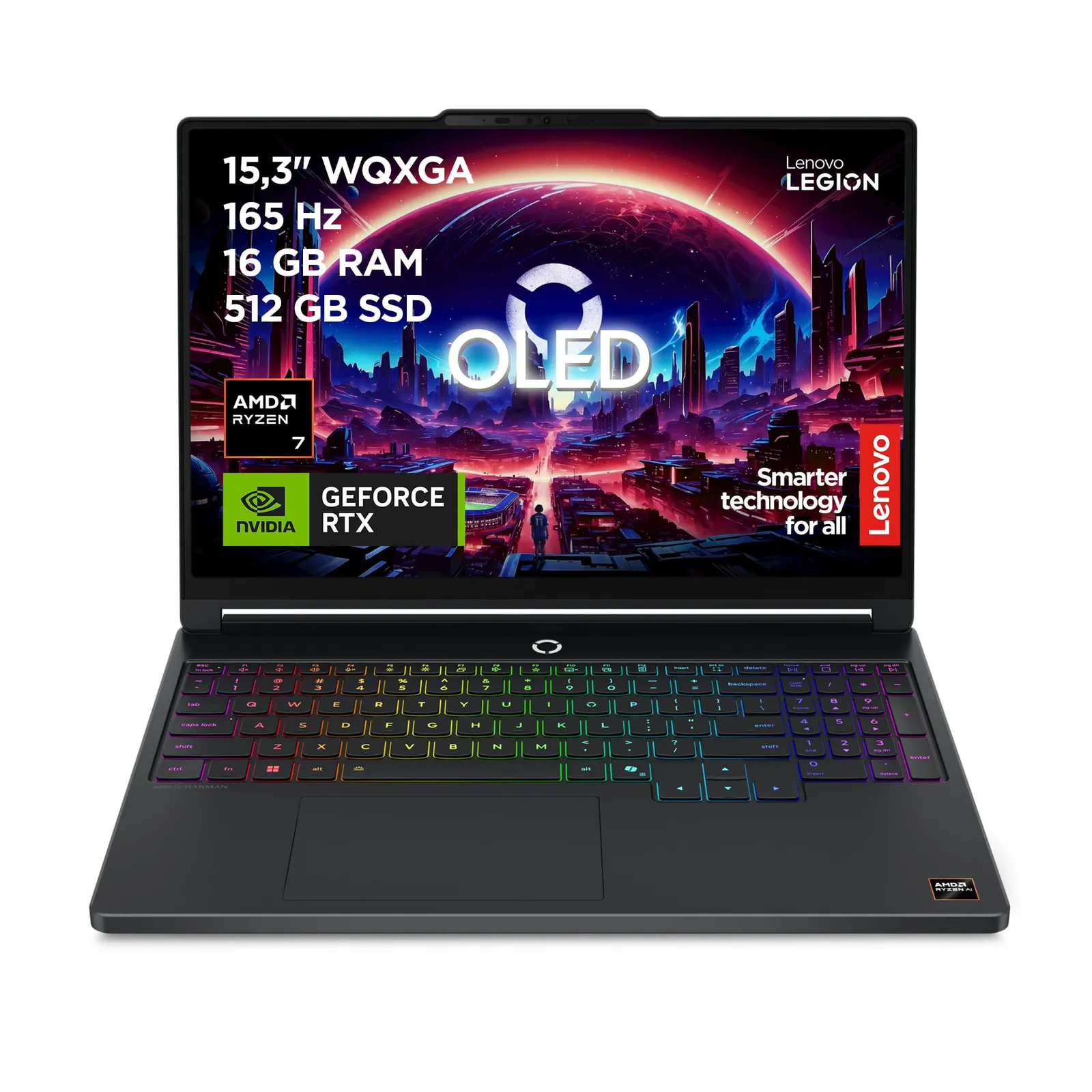 Portátil Gaming Lenovo Legion 5 Gen 11: Ryzen 7, RTX 5050, 16GB RAM, 512GB SSD