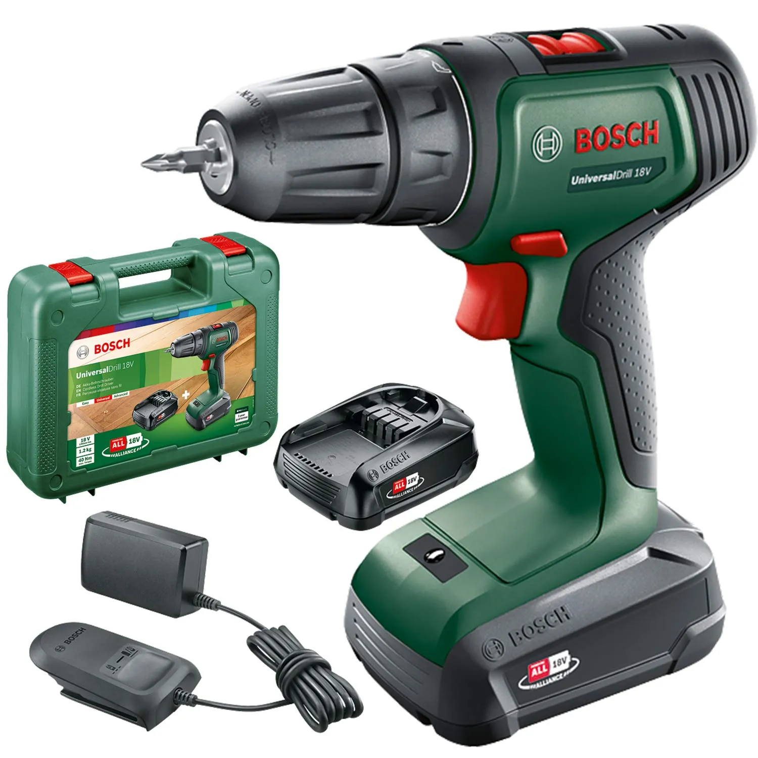 Taladro Atornillador Bosch UniversalDrill 18V con 2 Baterías