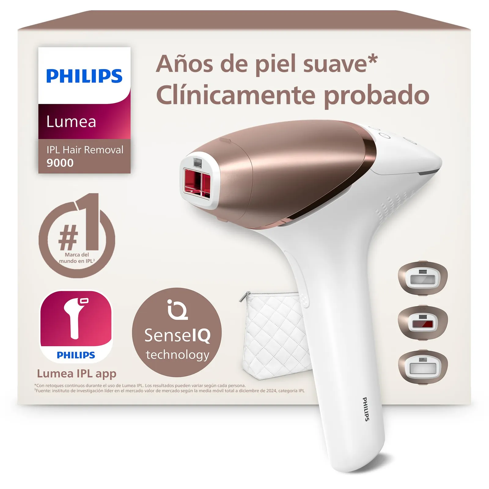 Depiladora IPL Philips Lumea Serie 9000 con tecnología SenseIQ