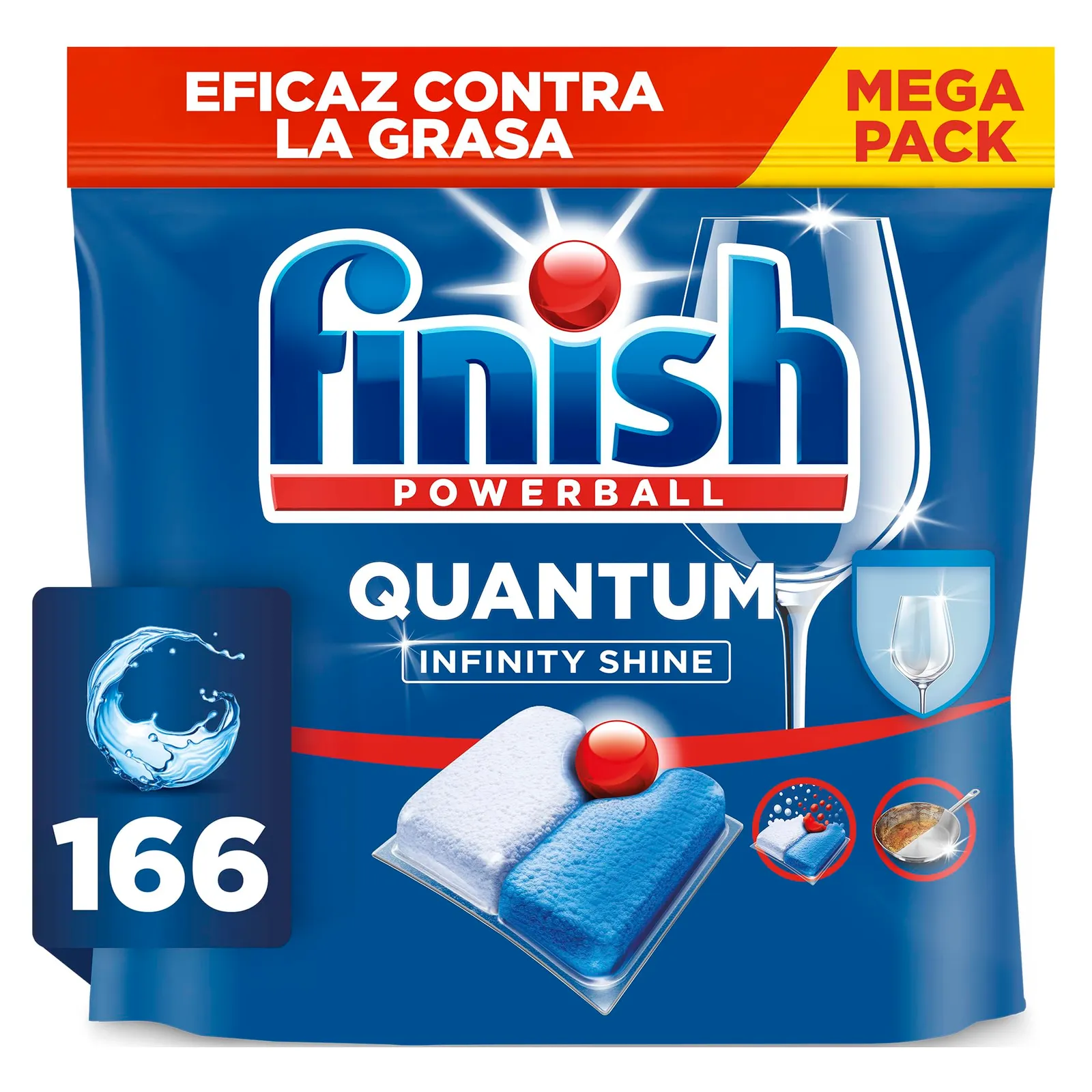 Pack 166 Cápsulas Finish Quantum Infinity Shine