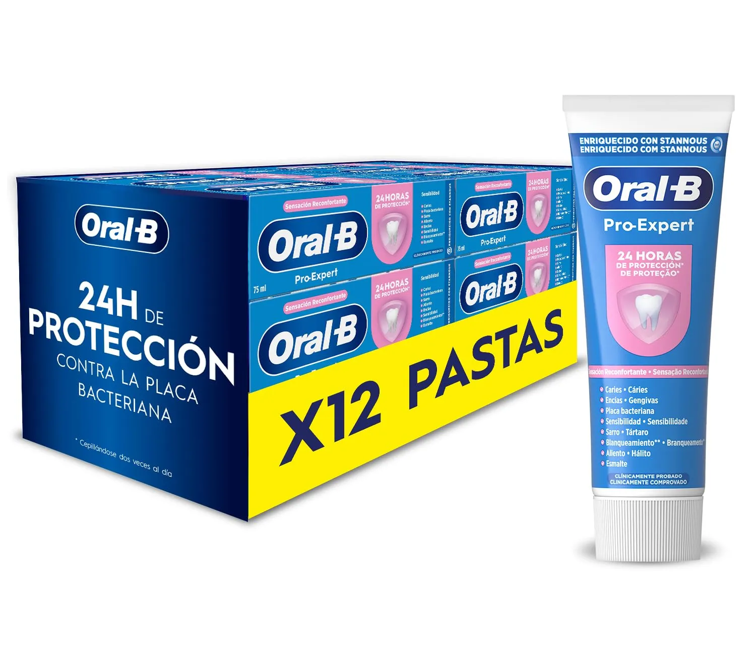Pack 12x 75 ml Pasta Dientes Oral-B Pro-Expert Sensibilidad y Blanqueamiento