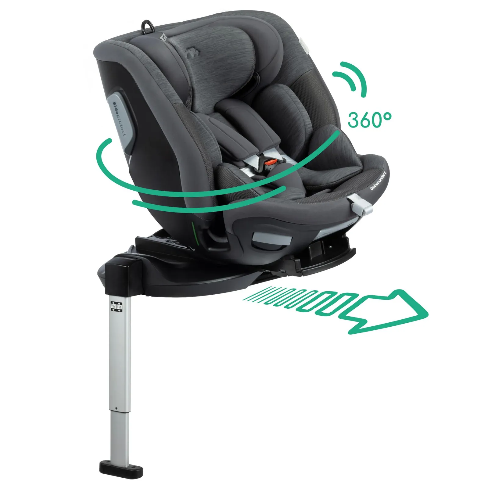 Silla de coche Bebeconfort RevolveFix Max 360 iSize Element Graphite
