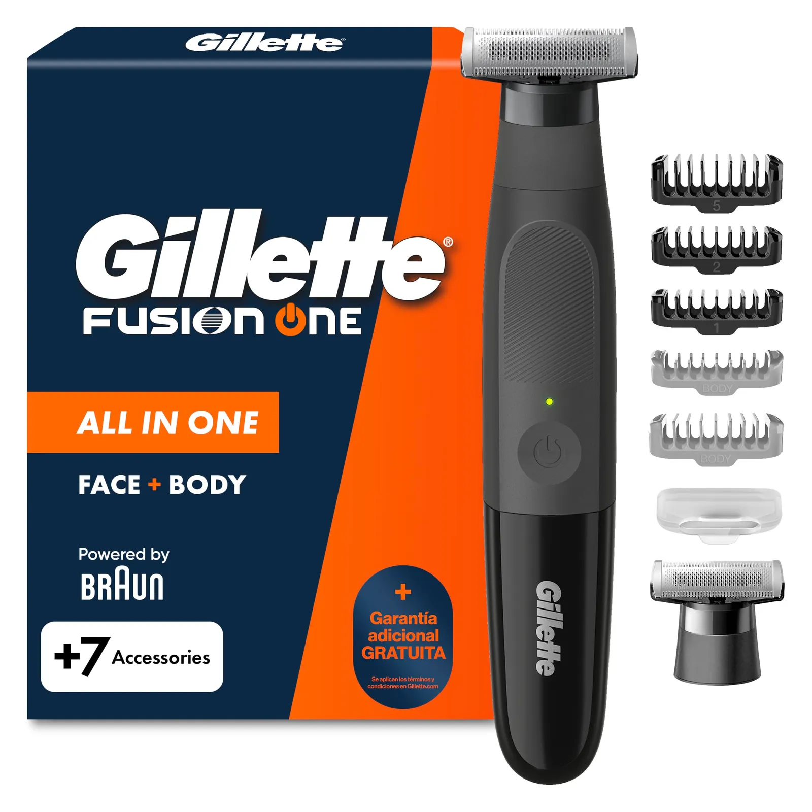 Recortadora y afeitadora corporal Gillette Fusion One