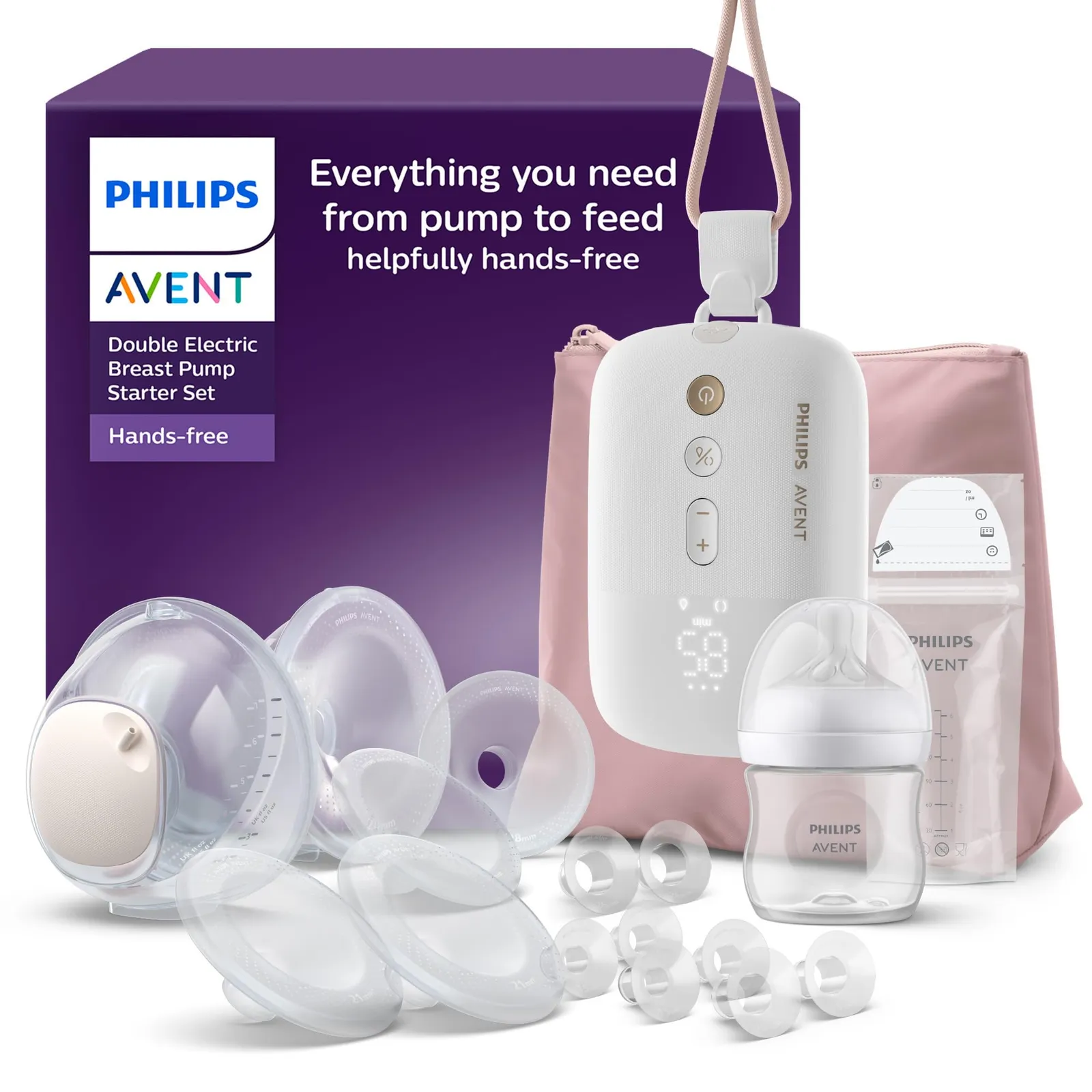 Set básico de extractor de leche manos libres Philips Avent
