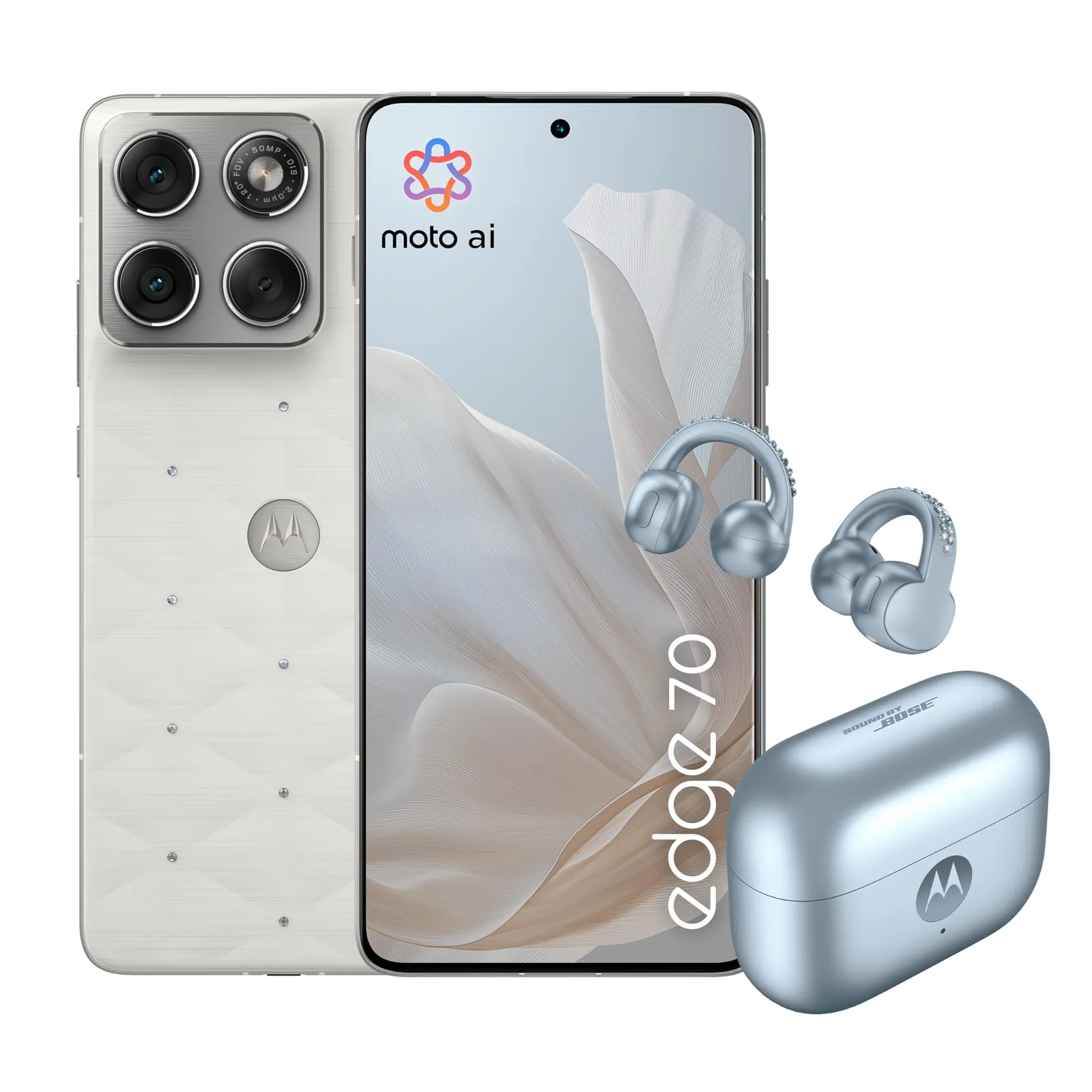 Motorola Edge 70 12/512 GB con Auriculares Moto Buds Loop Swarovski